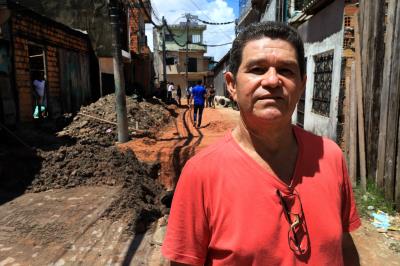 Obras em andamento - Rua Paes de Souza e Vila Eliana, no Guamá