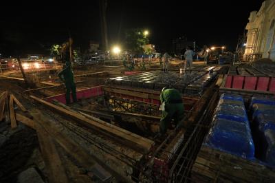 Obras em andamento - Mercado de São Brás 