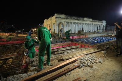 Obras em andamento - Mercado de São Brás 
