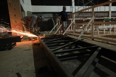 Obras em andamento - Mercado de São Brás 