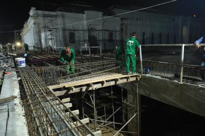 Obras em andamento - Mercado de São Brás 