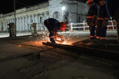 Obras em andamento - Mercado de São Brás 