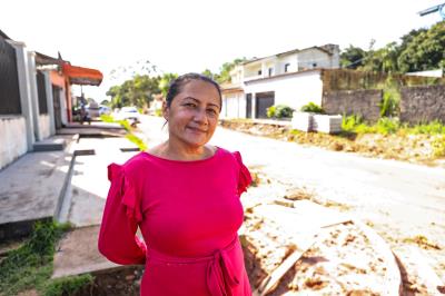Obras em andamento - Drenagem e pavimentação na Rua Pará, em Icoaraci