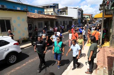 Obras em andamento -Urbanização da Passagem Pio X, no bairro do Marco