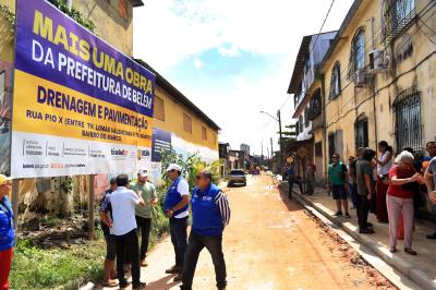 Obras em andamento -Urbanização da Passagem Pio X, no bairro do Marco
