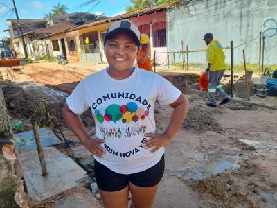 Obras em andamento - Drenagem e pavimentação da Rua Amazonas, em Águas Lindas
