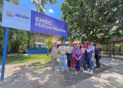 Comitiva do BID em Belém - Visita a escolas das ilhas Grande e Combu