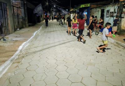 Obras concluídas - Drenagem e pavimentação de ruas no bairro Mangueirão
