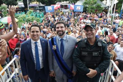 Posse em Mosqueiro - Igor Normando anuncia nova creche e Praça da Paz em Mosqueiro