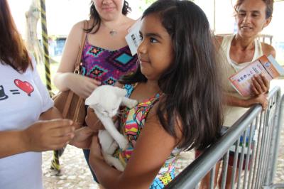 Feira de Adoção de Cães e Gatos atrai moradores do bairro da Marambaia