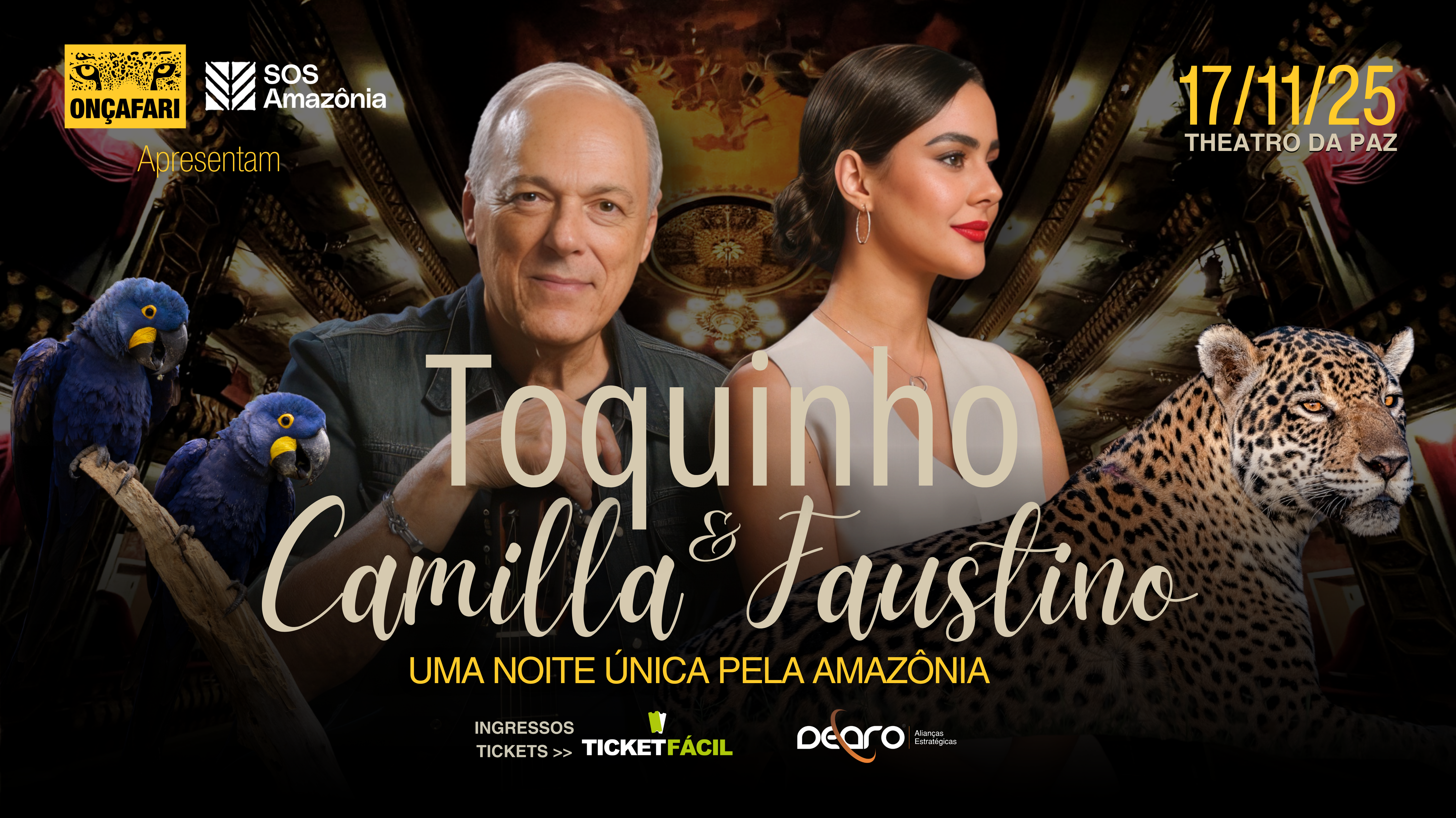 Toquinho faz show beneficente com renda para a Amazônia na COP30
