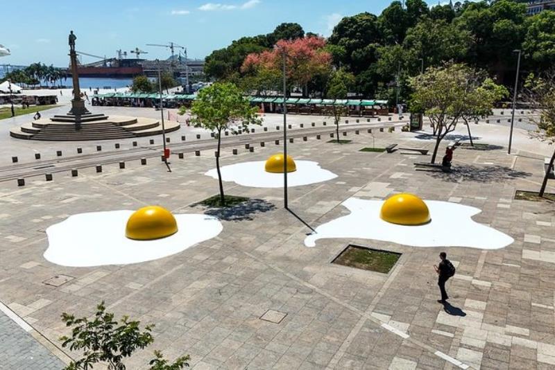 Nas ruas de Belém, instalações artísticas gigantes propõem reflexão sobre emergência climática