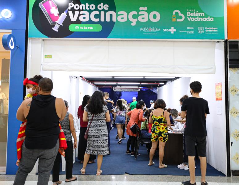 Vacinação contra covid-19, gripe e sarampo continua em Belém na próxima semana