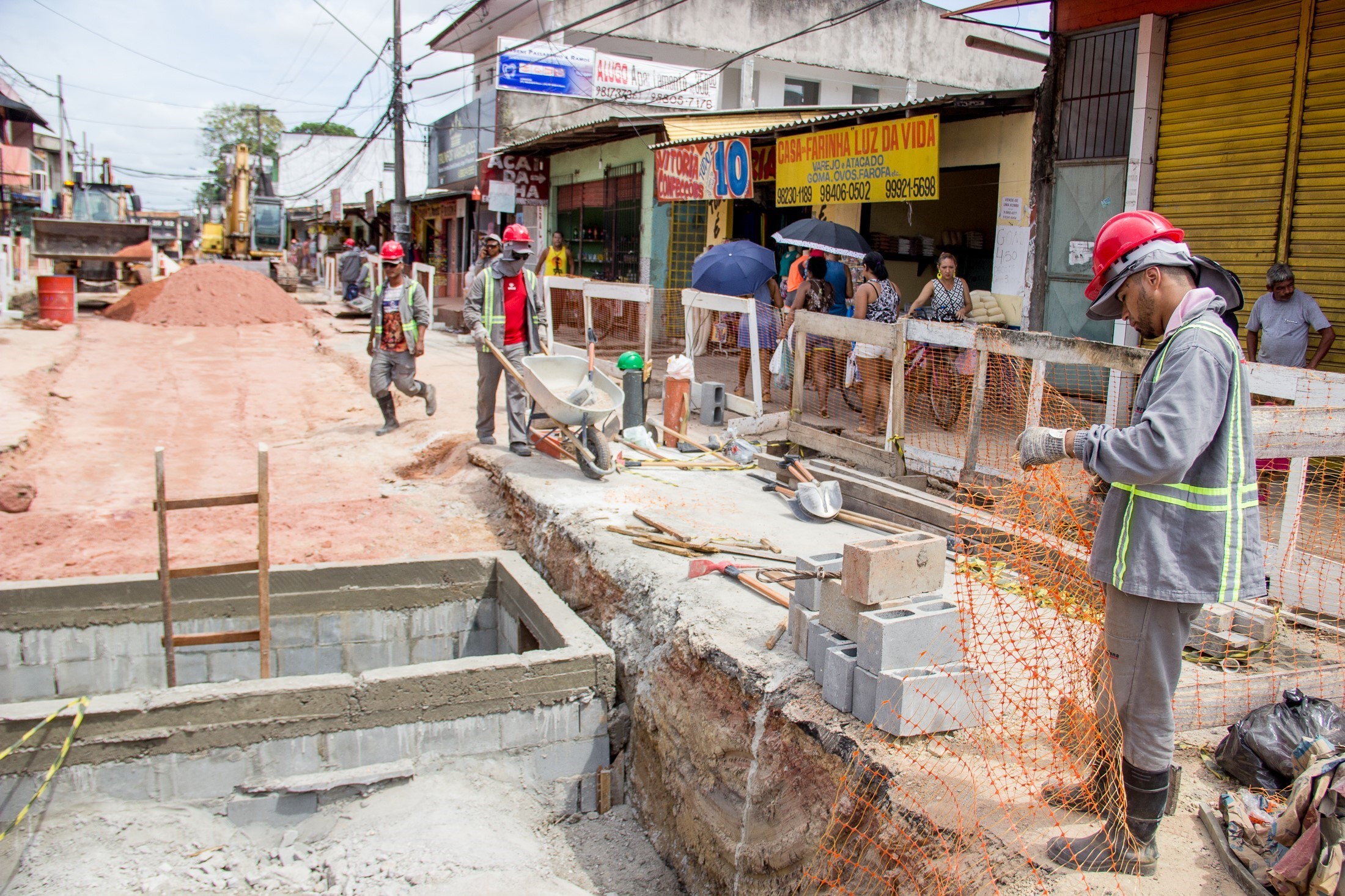 Prefeitura de Belém avança com obras de saneamento no Tenoné