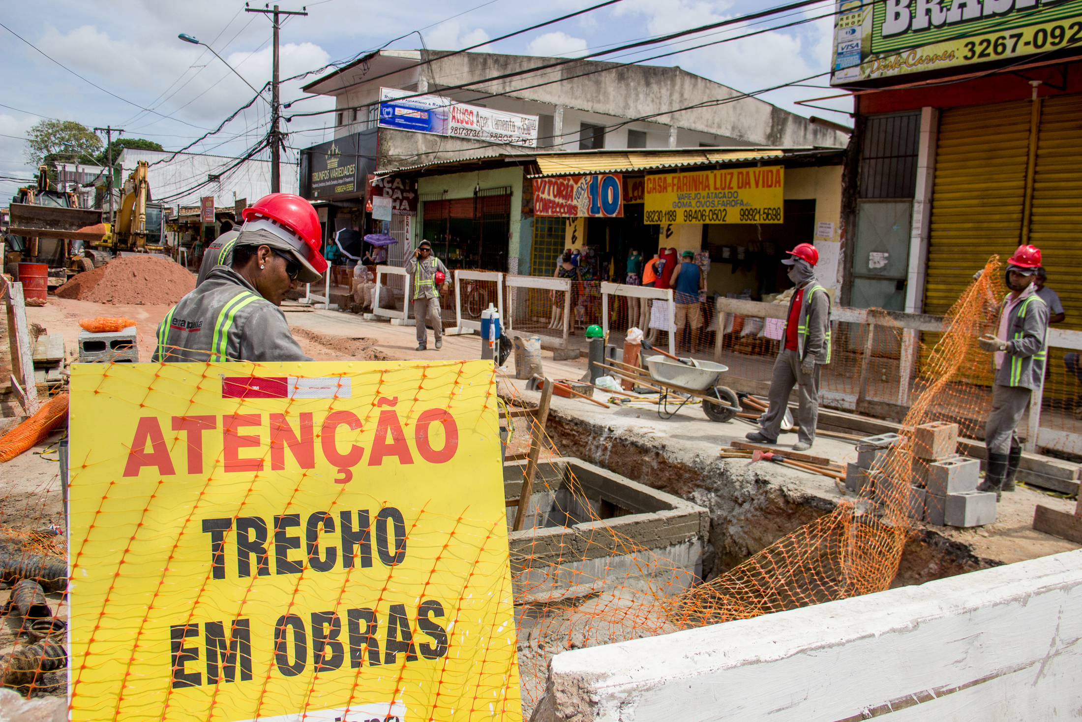 Prefeitura de Belém avança com obras de saneamento no Tenoné