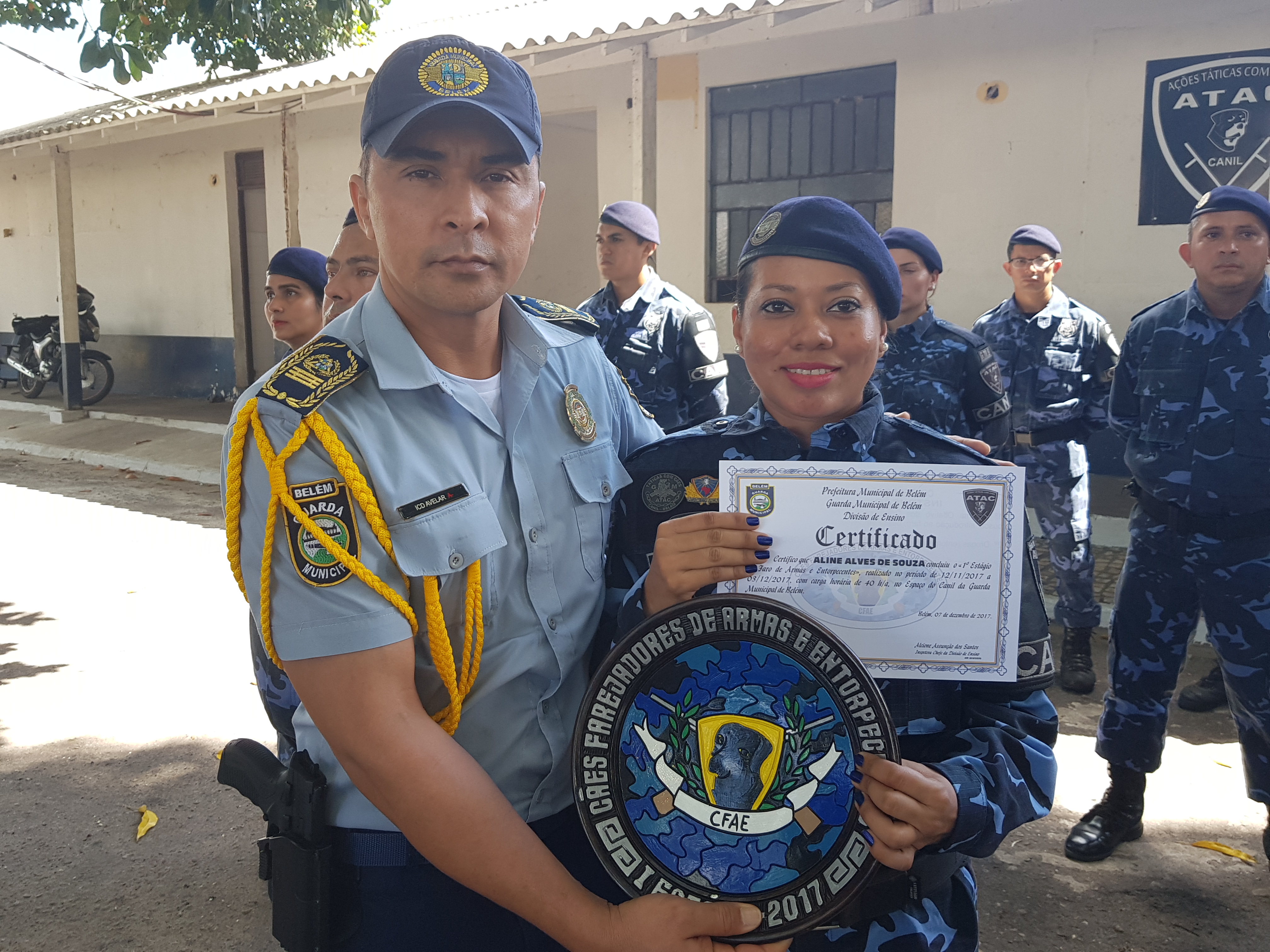 Guarda Municipal realiza estágio para condutores de cães farejadores de armas e entorpecentes