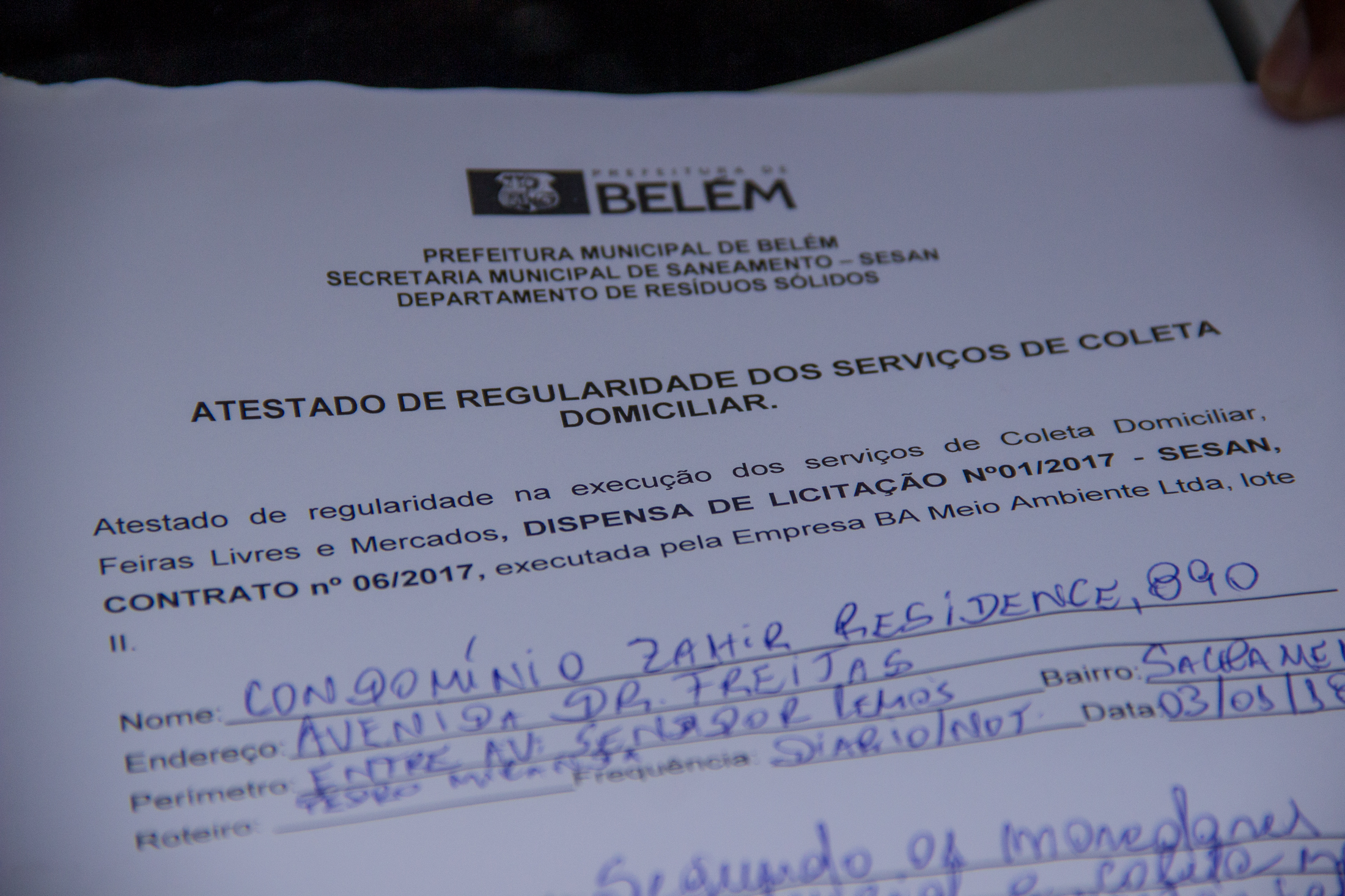 Prefeitura de Belém notifica empresas por falha na coleta do lixo domiciliar