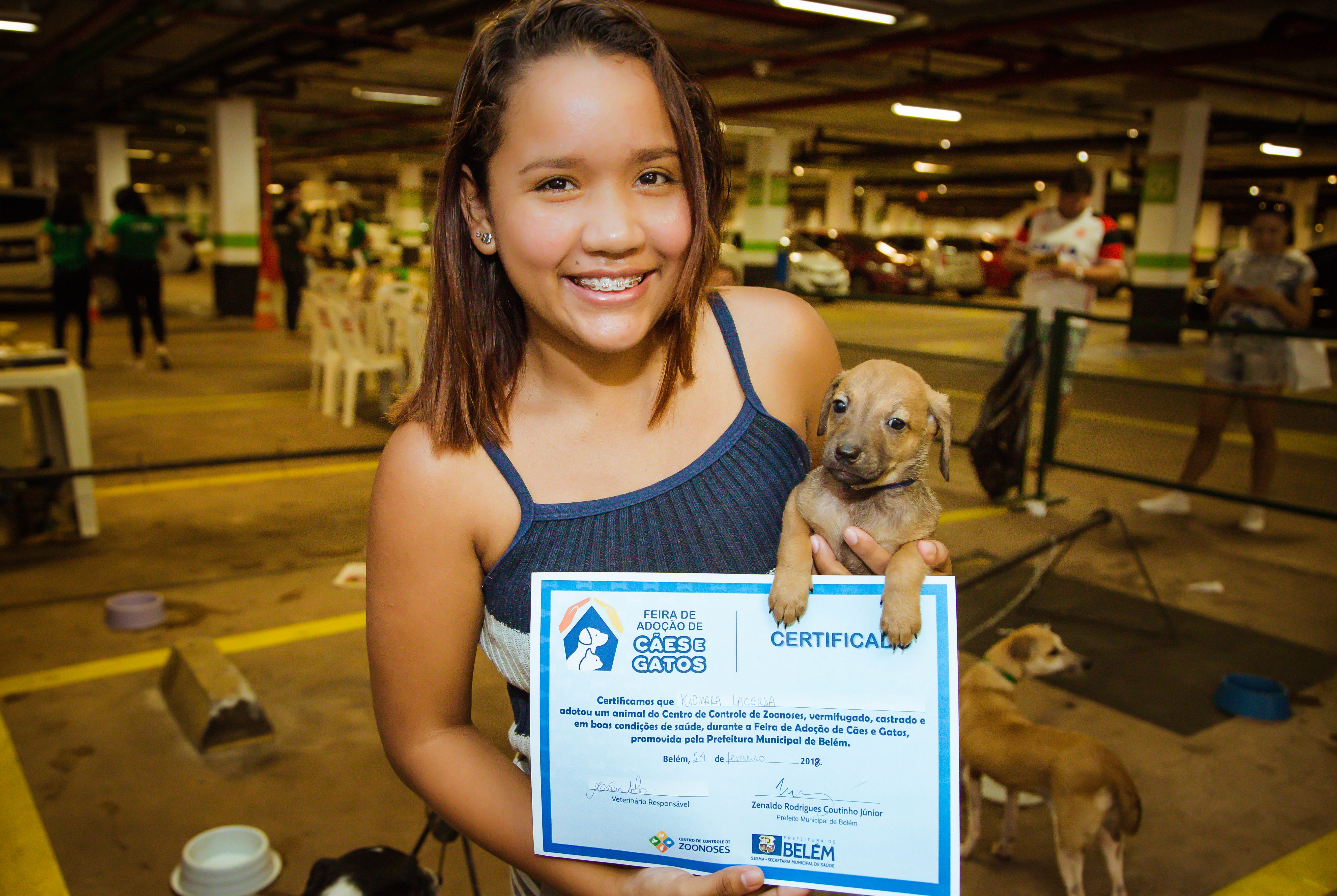 15 animais ganham novo lar após edição da Feira de Adoção