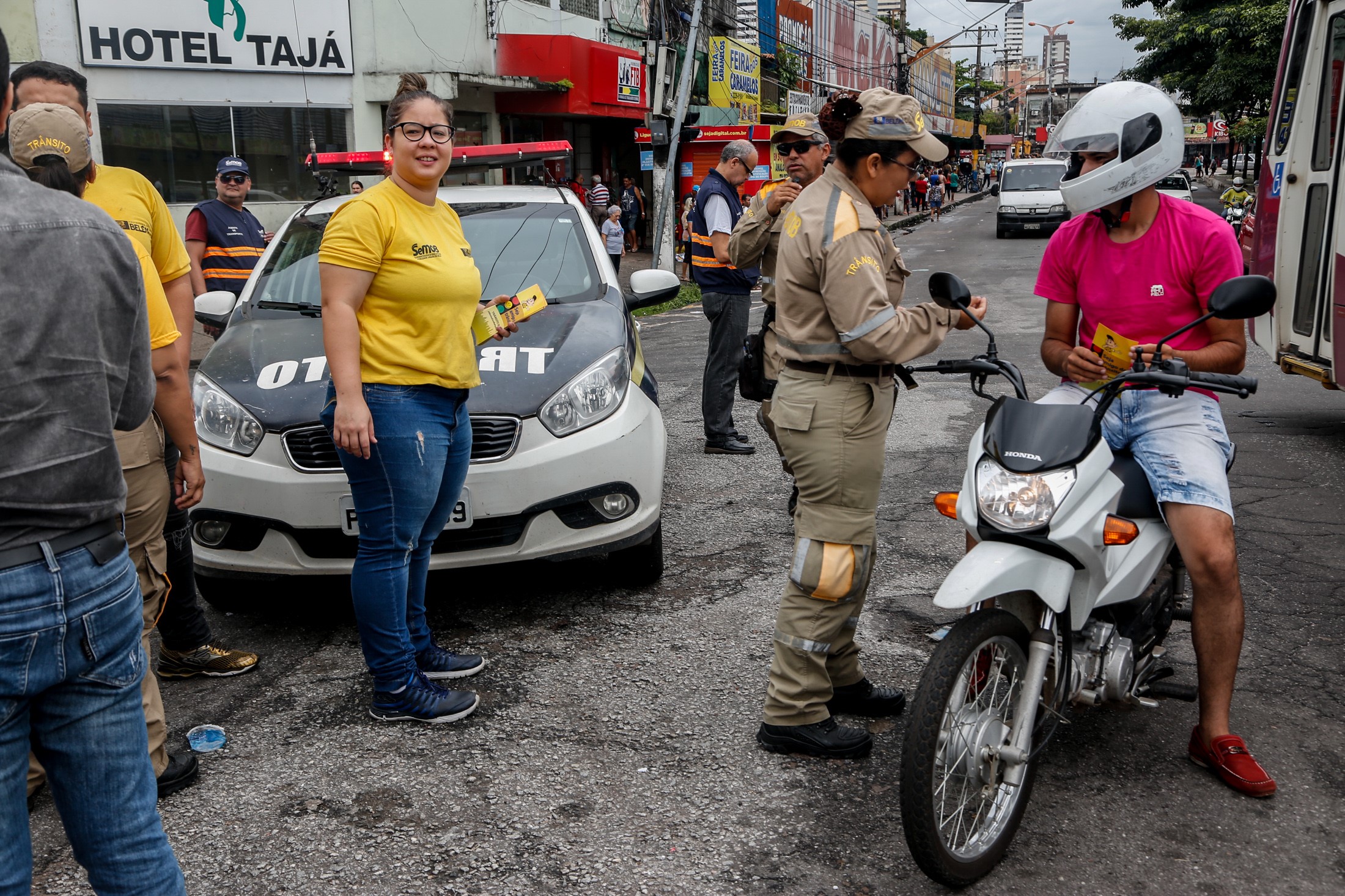 Semob faz Pit Stop Educativo em São Brás para orientar motociclistas