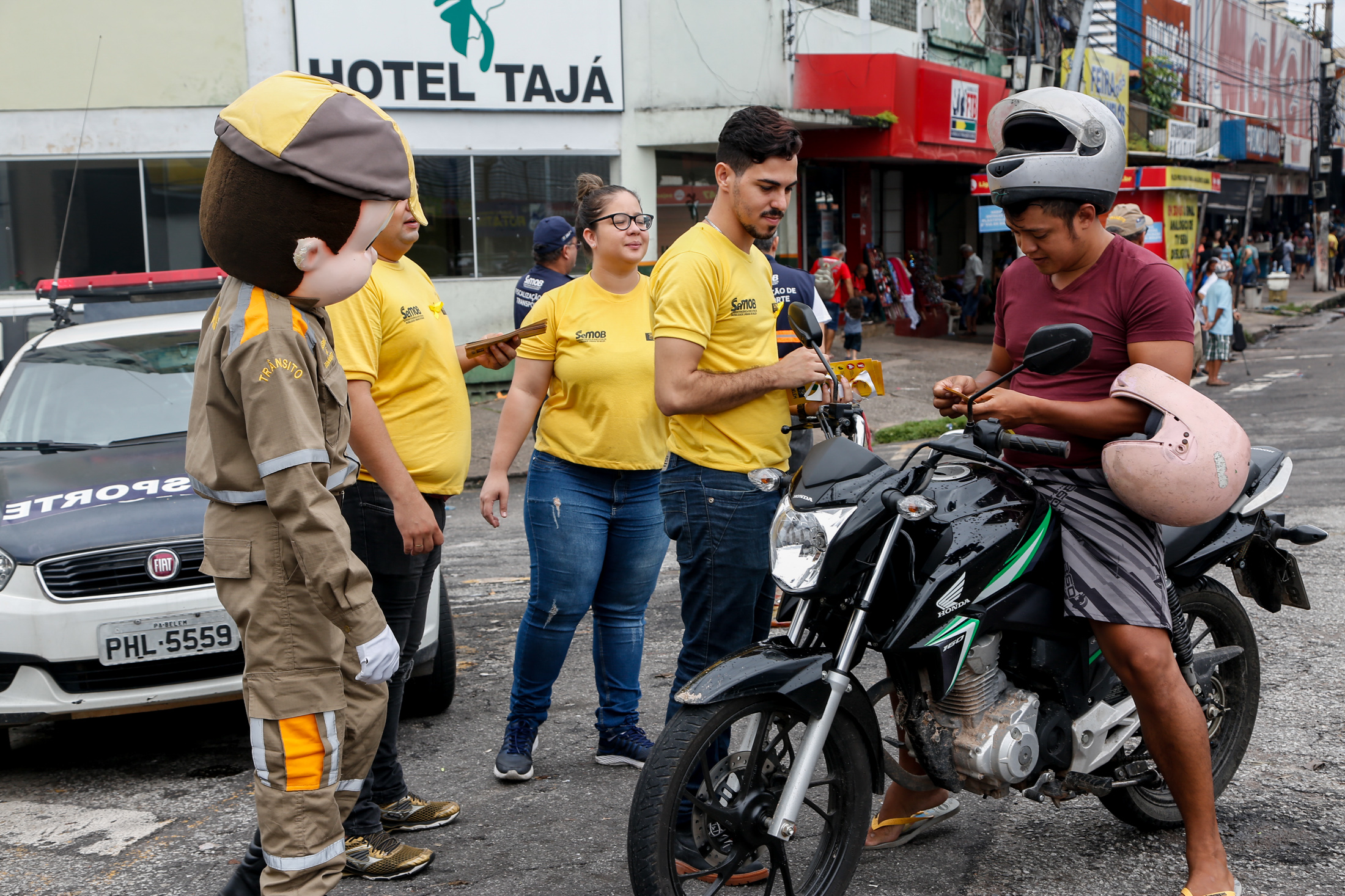 Semob faz Pit Stop Educativo em São Brás para orientar motociclistas