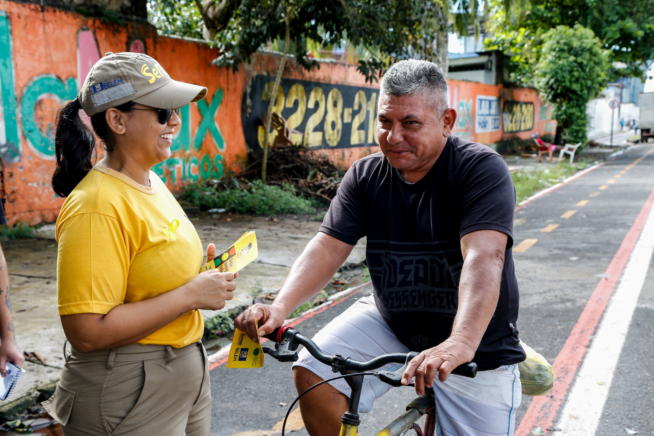 Semob aborda ciclistas em Pit Stop Educativo na Vileta