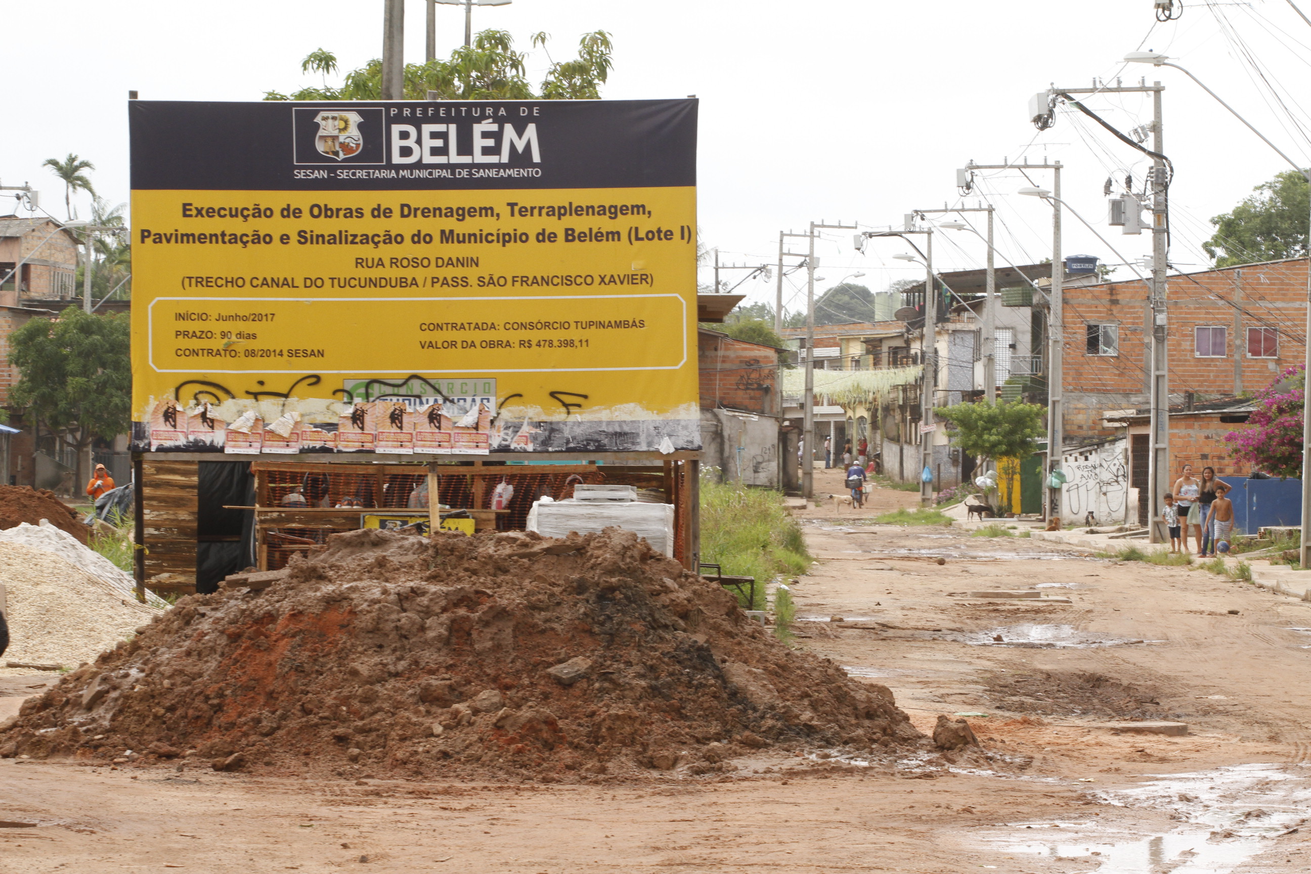 Prefeitura de Belém avança com obras de saneamento no Coqueiro e em Canudos