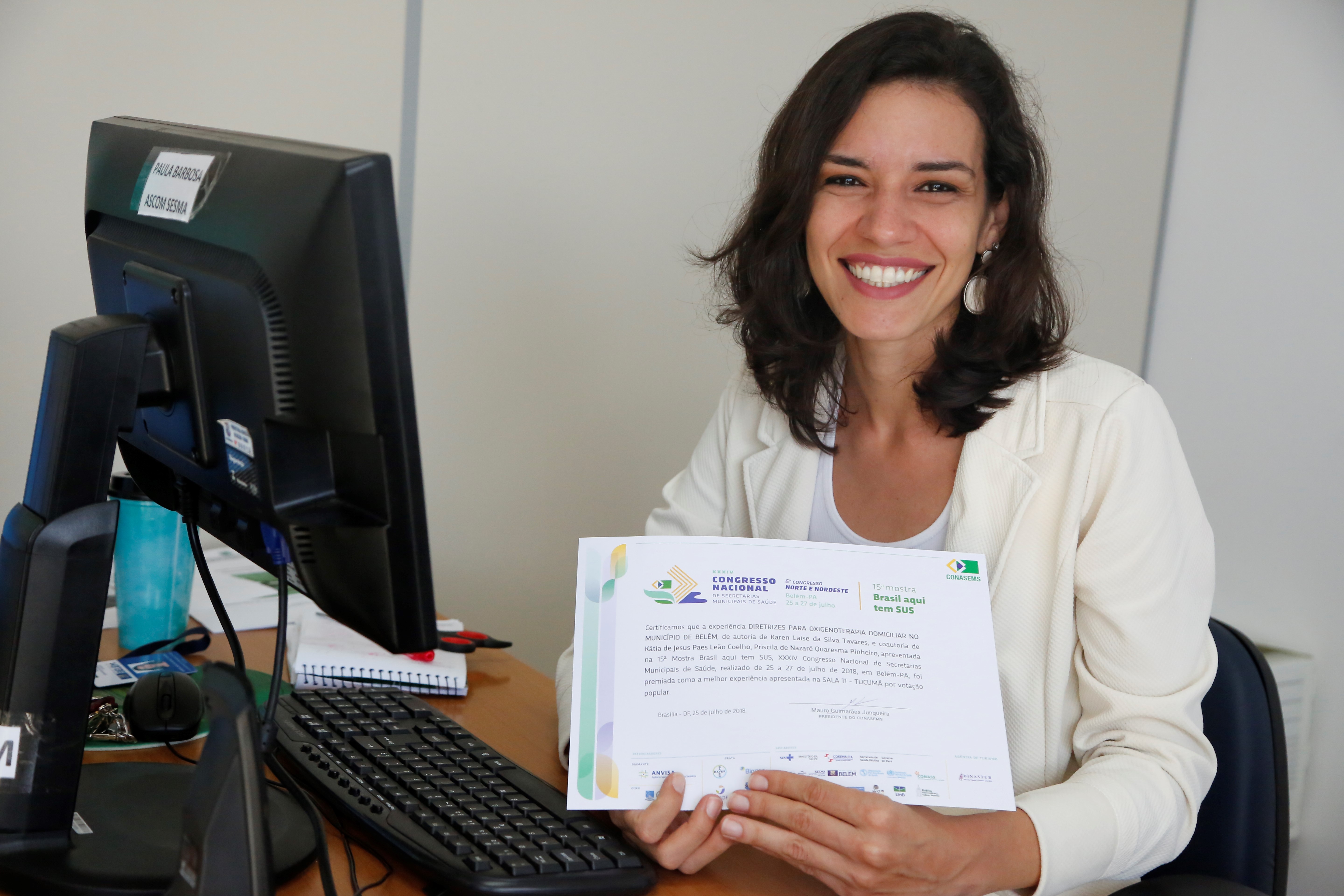 Serviço de oxigenoterapia da Prefeitura de Belém é premiado em Congresso Nacional