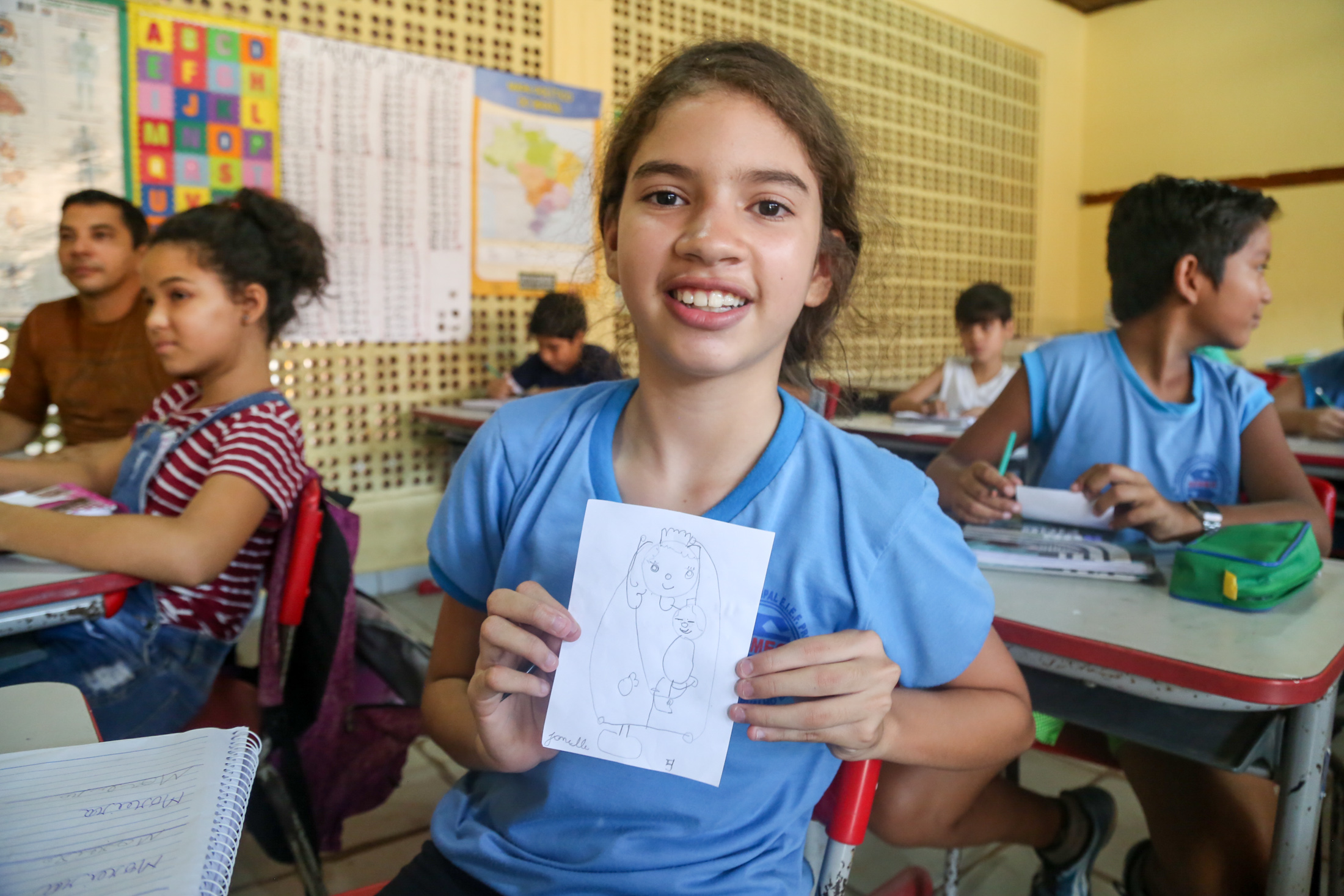 Alunos da Antônio Carvalho Brasil produzem painel em homenagem ao Círio de Nazaré