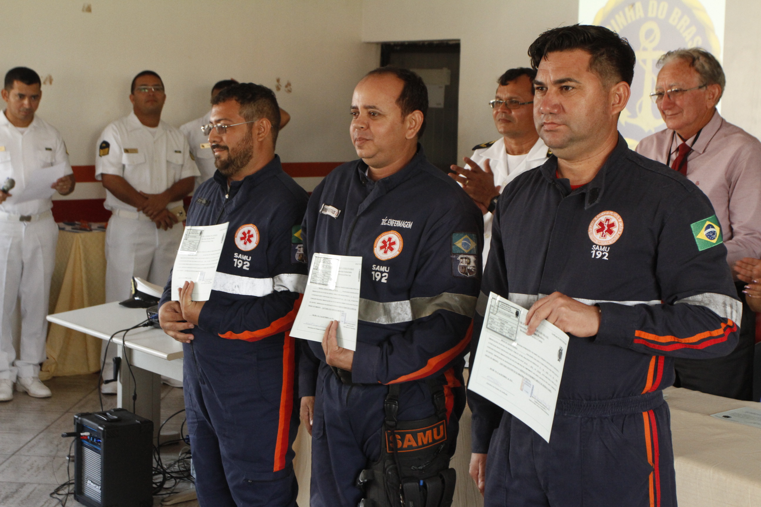 Samu realiza o terceiro curso em tripulações de embarcações