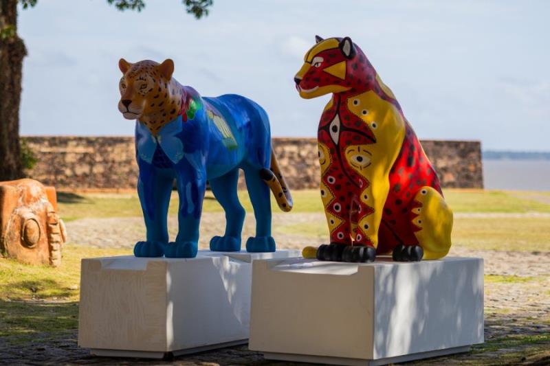 Pintura das onças da Jaguar Parade encerra neste domingo