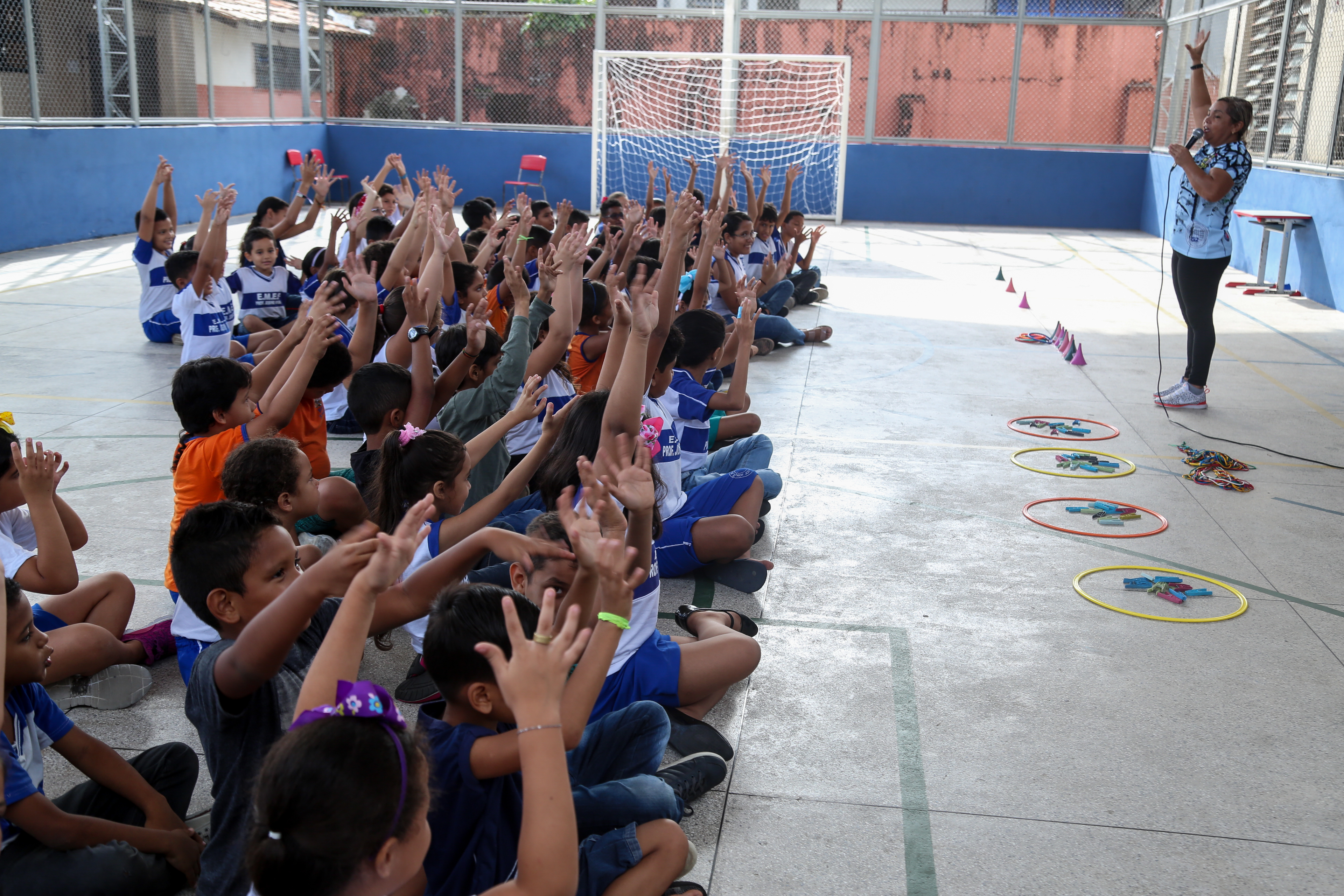 “Teia dos Saberes” combina ensino e recreação na Escola Josino Viana