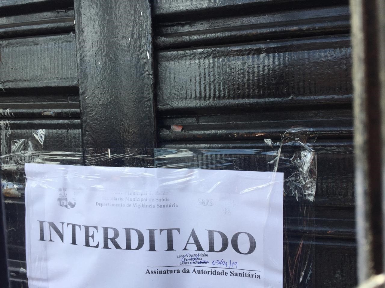 Vigilância Sanitária interdita farmácia no bairro do Bengui 