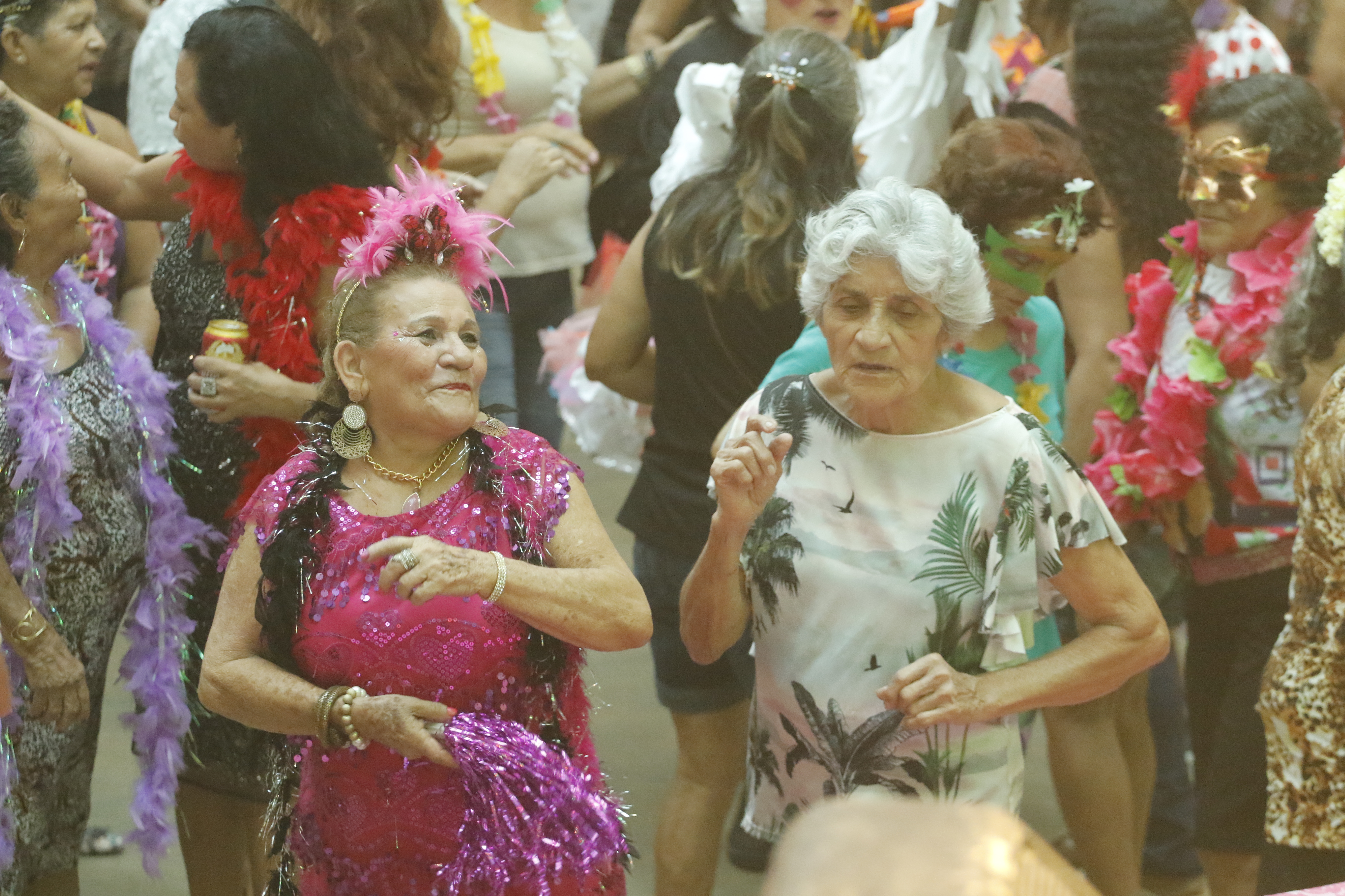 Usuários da Casa do Idoso e de unidades de saúde se divertem em tarde carnavalesca