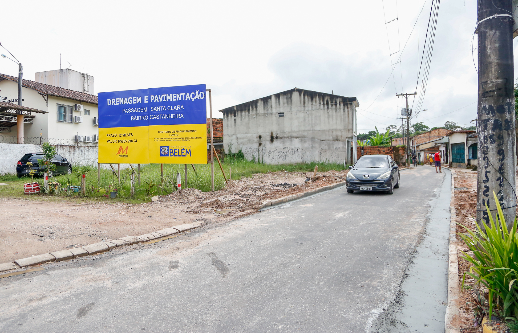 Prefeitura avança com obras de drenagem e pavimentação em Belém