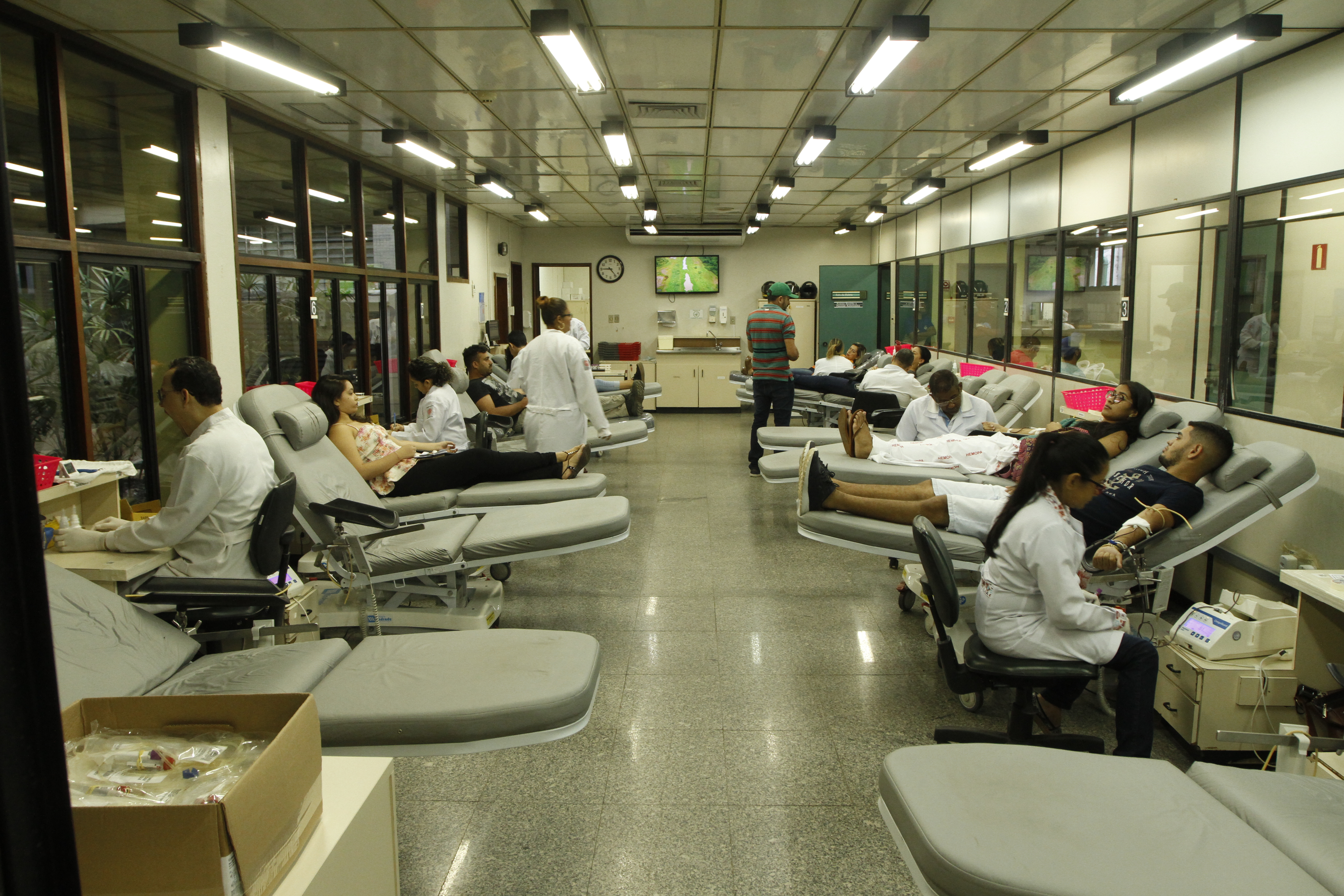 Defesa Civil leva voluntários para doação de sangue no Hemopa