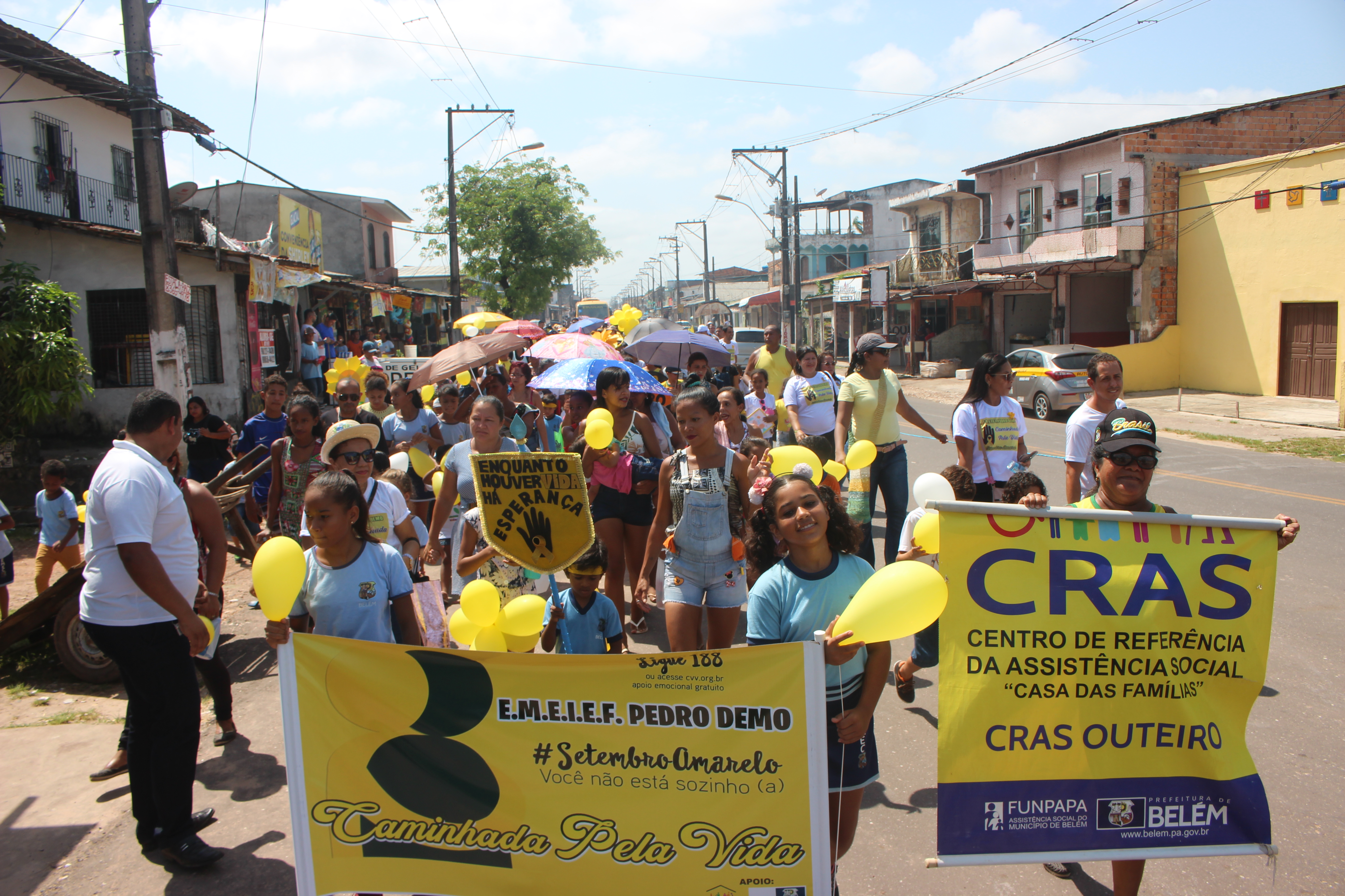 Caminhada em alusão ao Setembro Amarelo é realizada em Outeiro