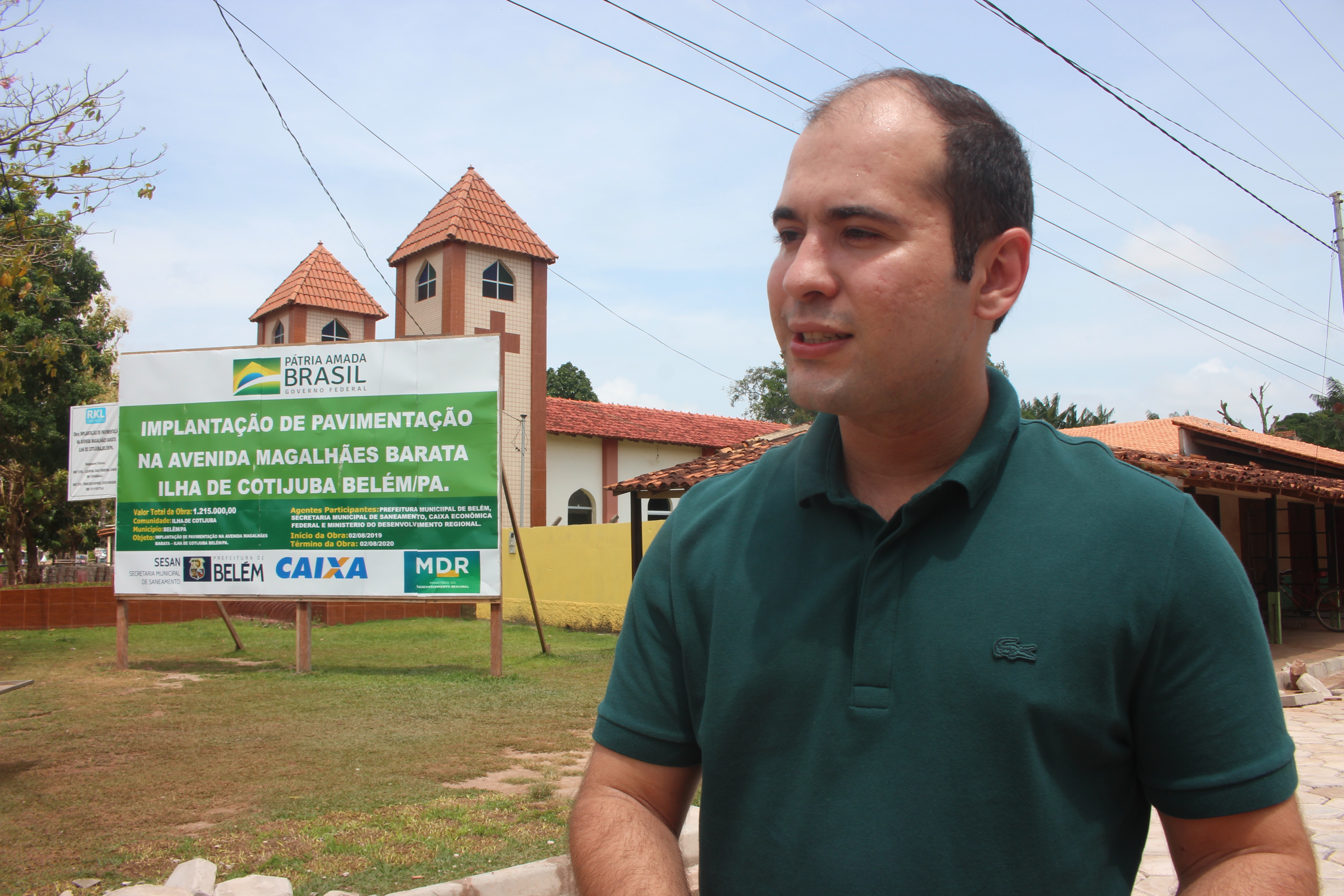 Avança obra de pavimentação com bloquetes na ilha de Cotijuba