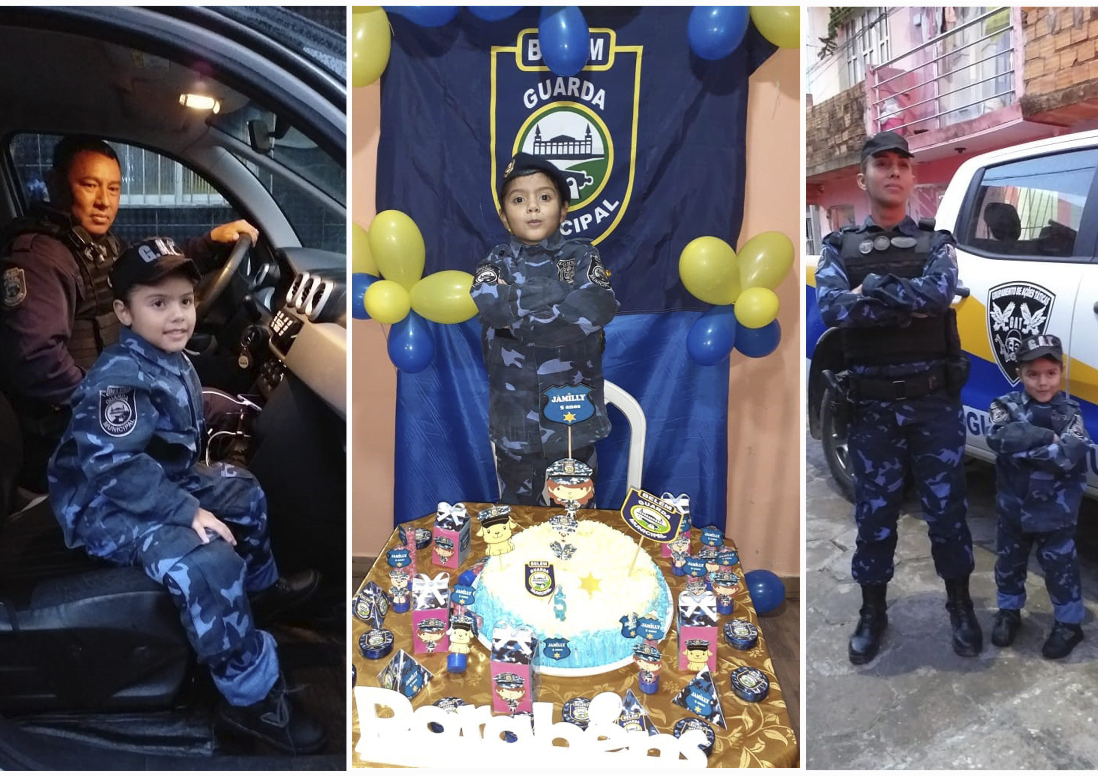 Guarda Municipal é tema de festa de aniversário de admiradora de 5 anos