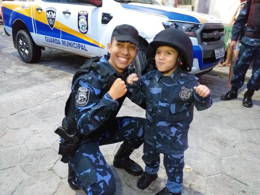 Guarda Municipal é tema de festa de aniversário de admiradora de 5 anos
