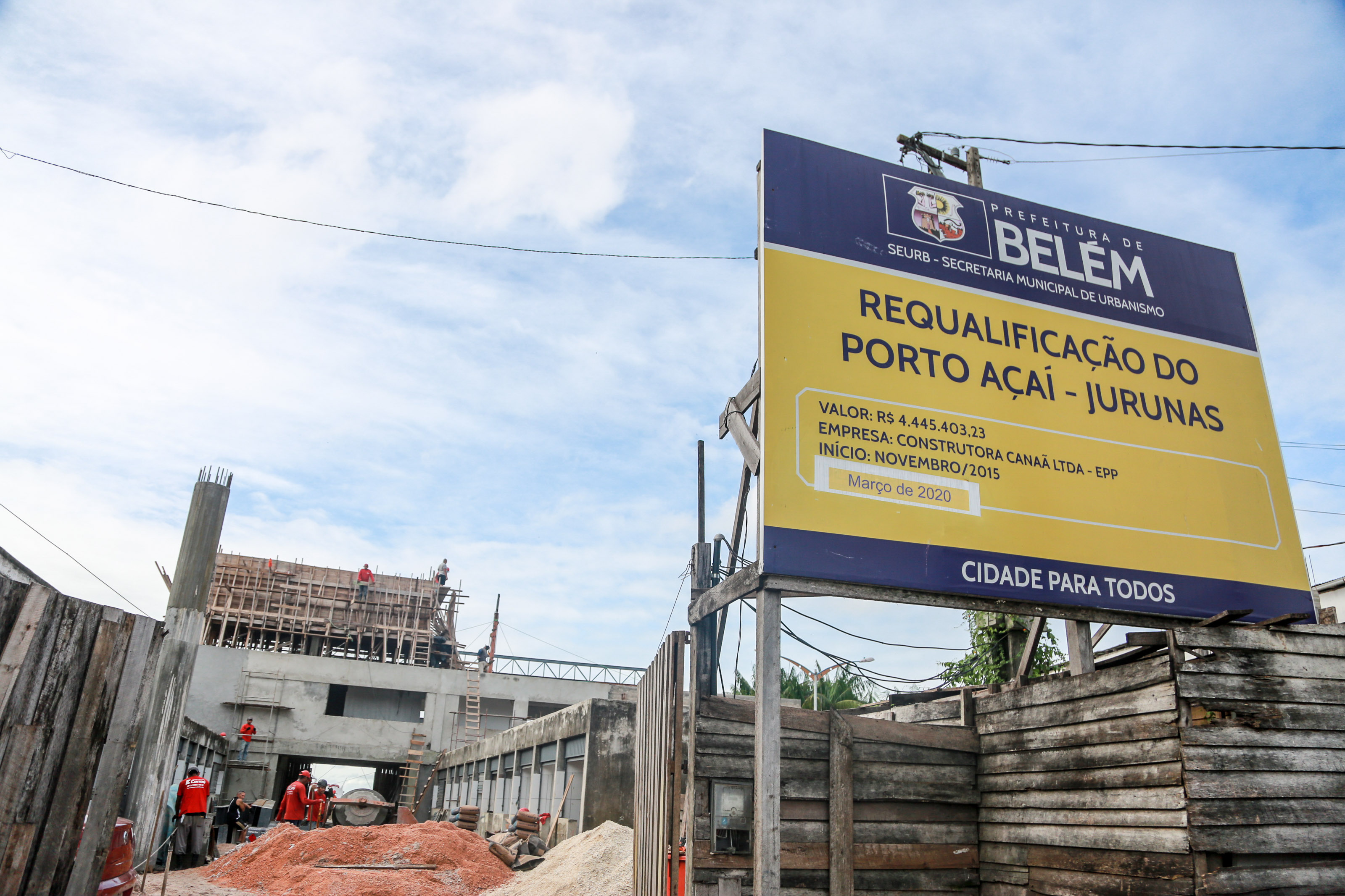 Obras do porto do Açaí entram na reta final