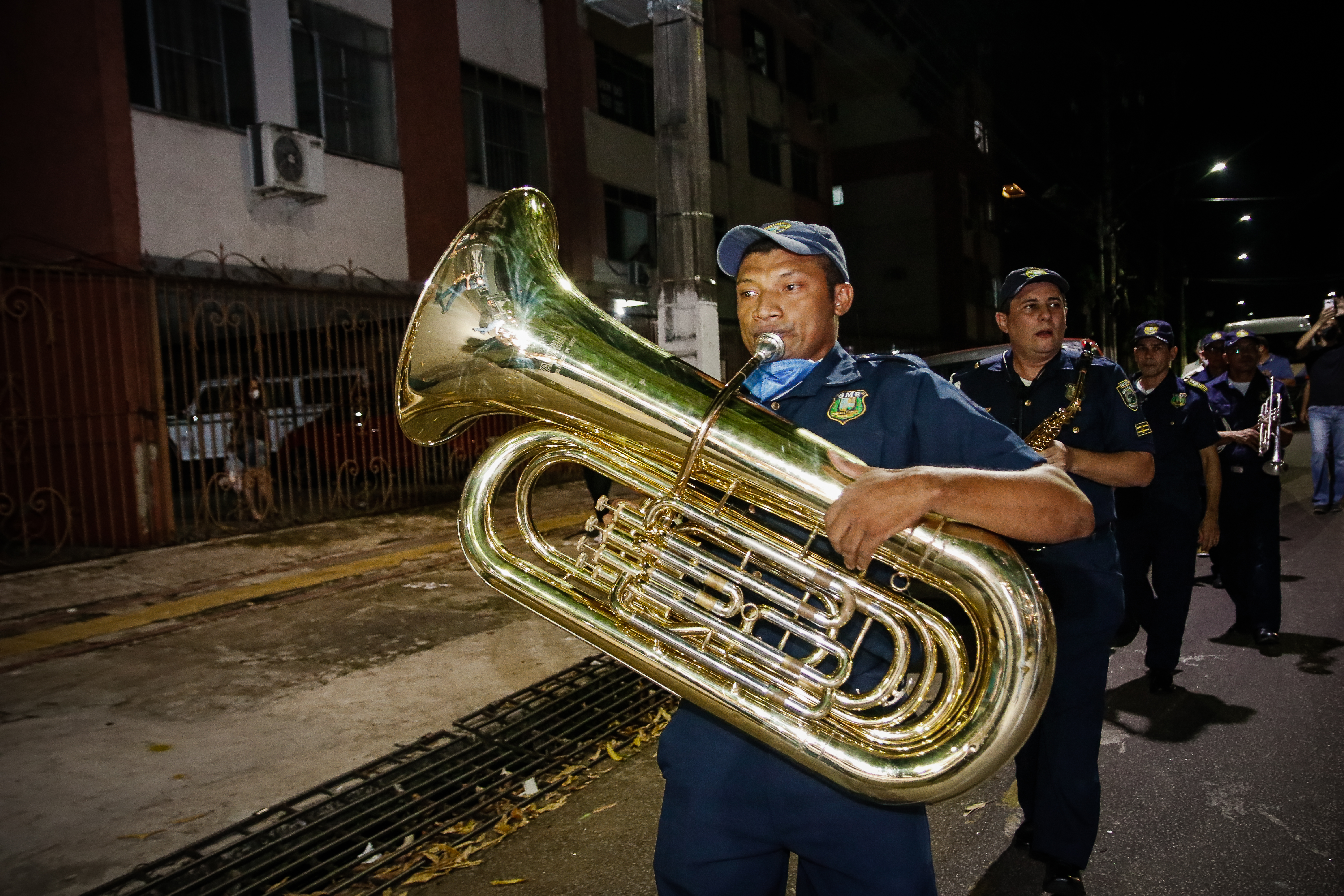 Projeção ilumina fachada com imagens do Círio e comemora os 50 anos da Codem