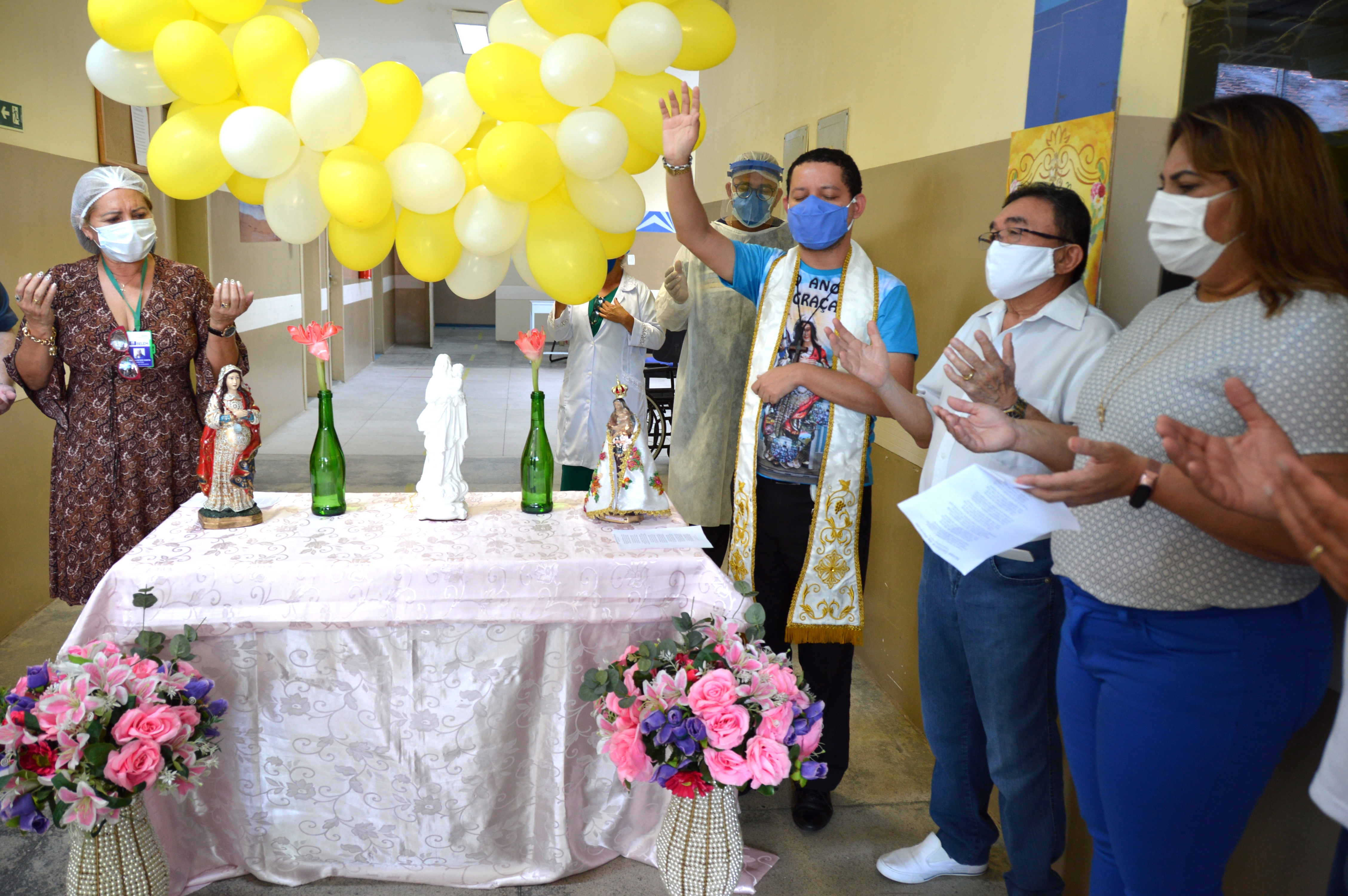 Hospital Geral de Mosqueiro recebe a réplica da imagem de Nossa Senhora de Nazaré