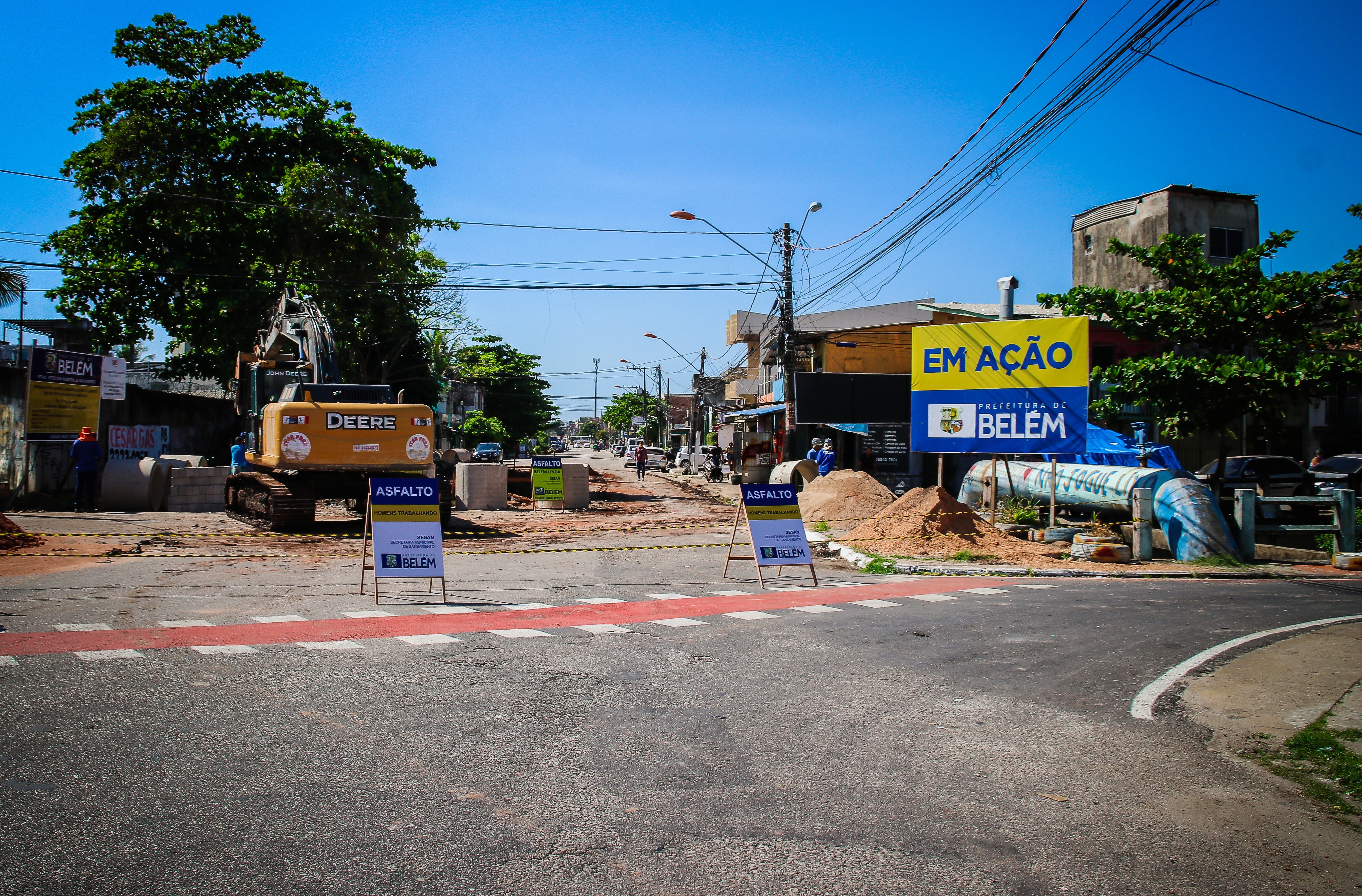 Obras de saneamento seguem na rua João Alfredo e na travessa Apinagés