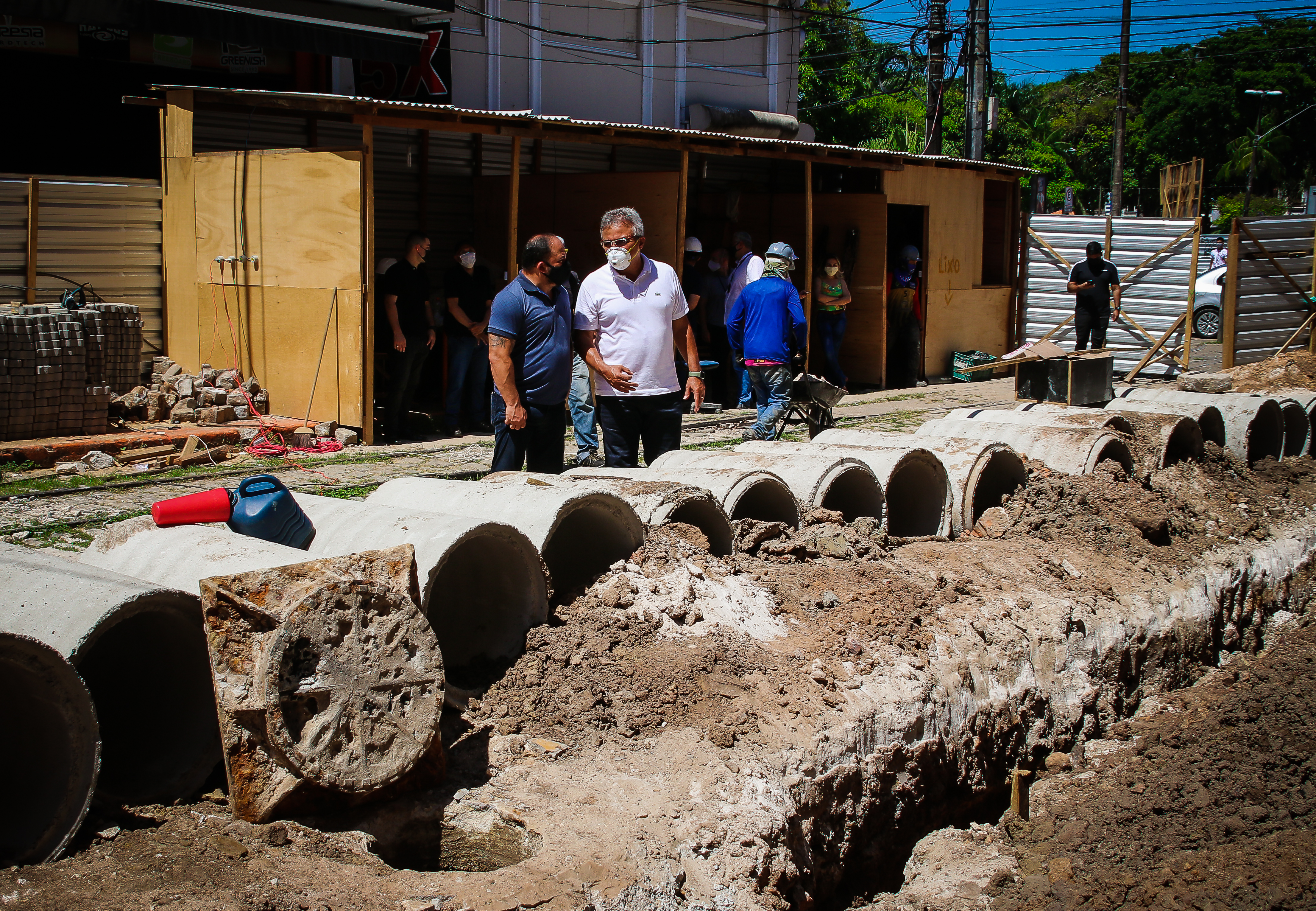 Obras de saneamento seguem na rua João Alfredo e na travessa Apinagés