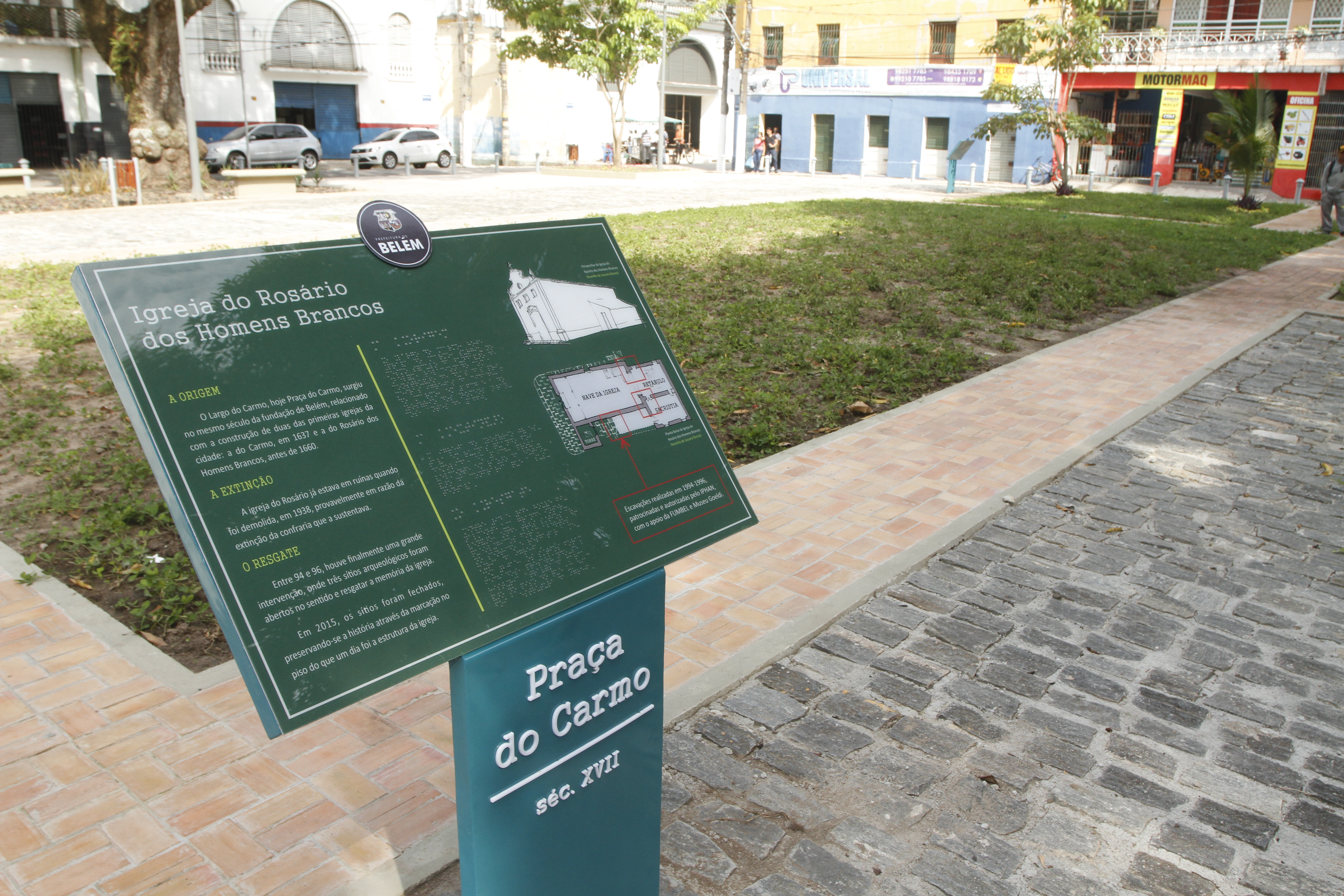 Praça do Carmo, patrimônio histórico de Belém, é entregue totalmente restaurada