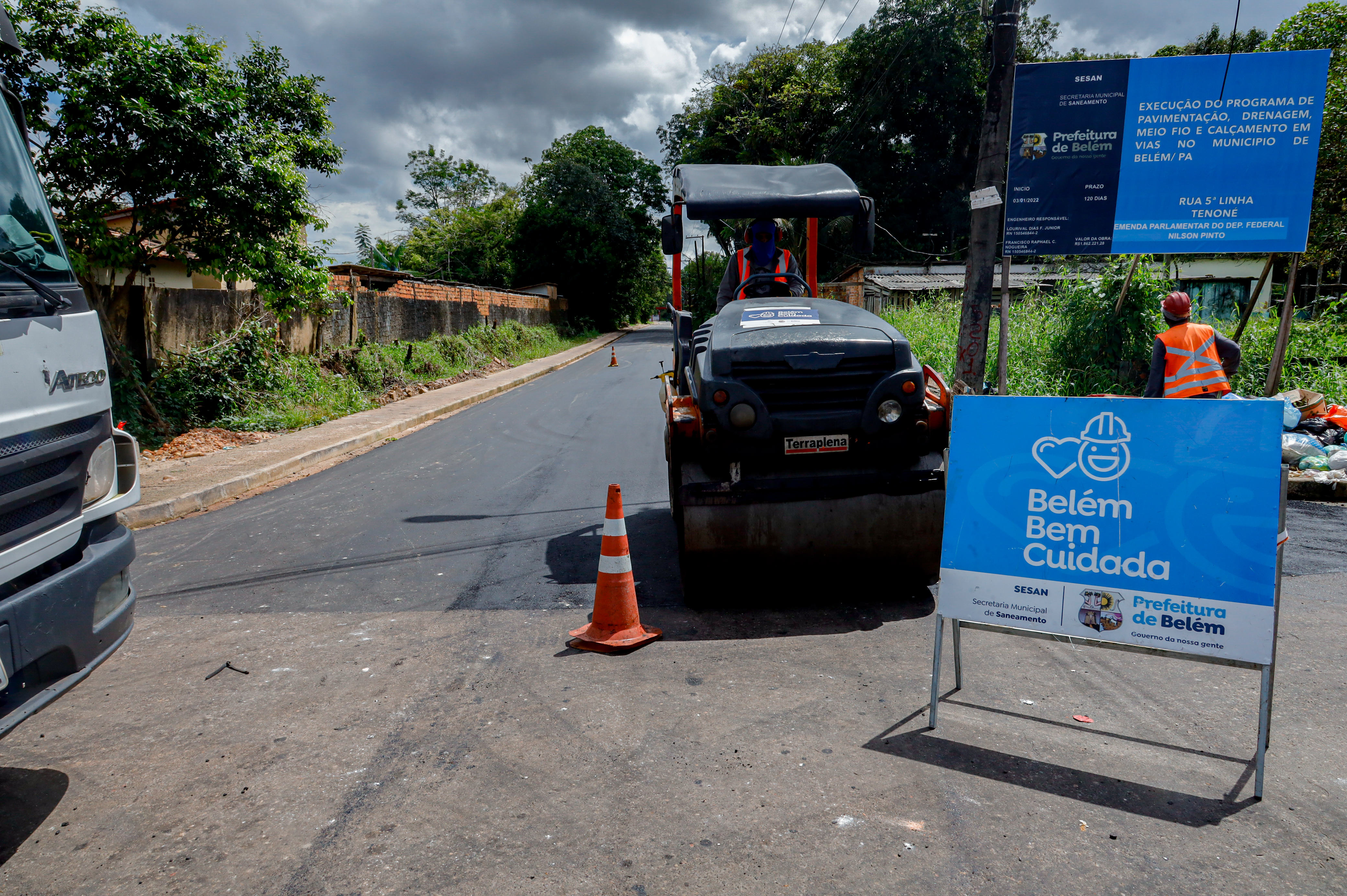 Obras da Prefeitura de Belém mudam o cenário da Quinta Linha, no bairro do Tenoné