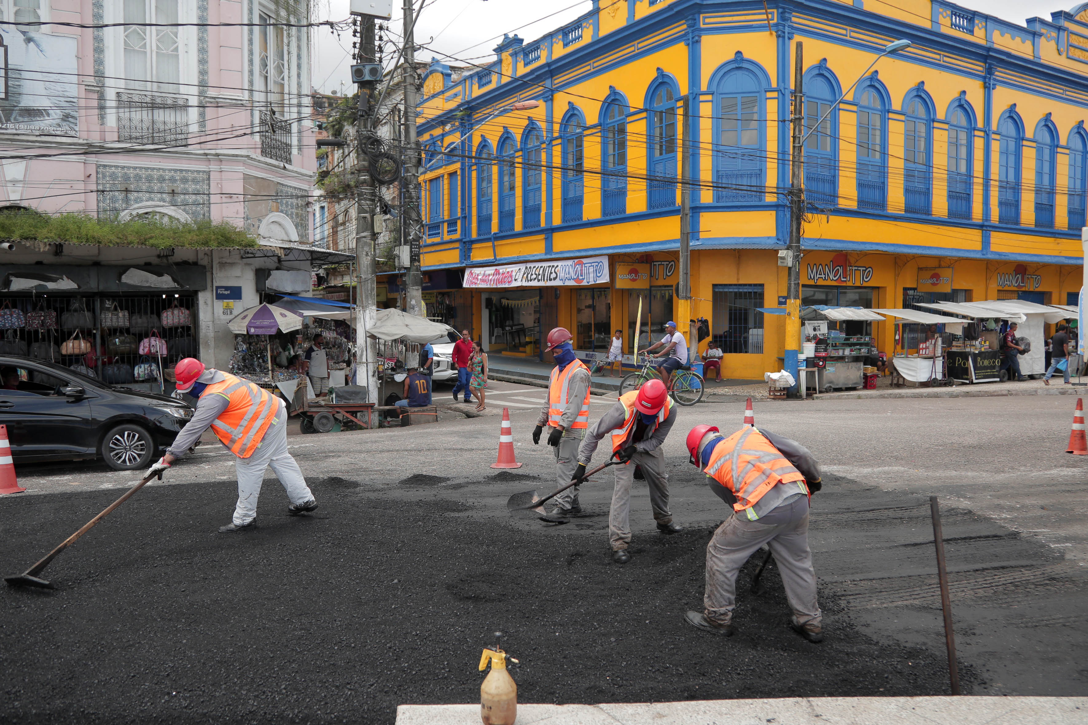 Prefeitura de Belém investe em obras de recuperação asfáltica nos bairros da Campina e Pedreira 