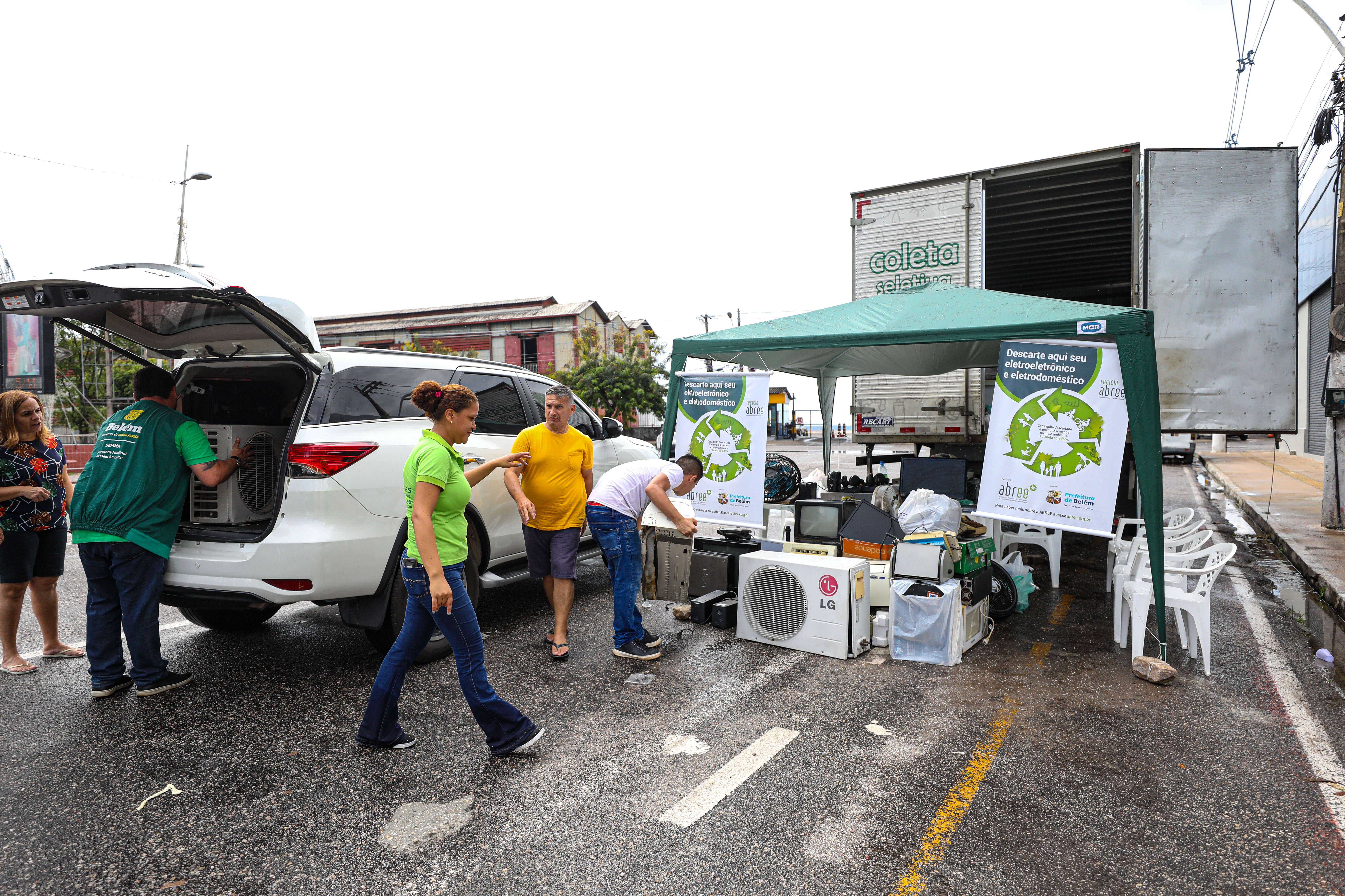 Prefeitura de Belém coleta lixo eletrônico em parceria com Associação de Reciclagem
