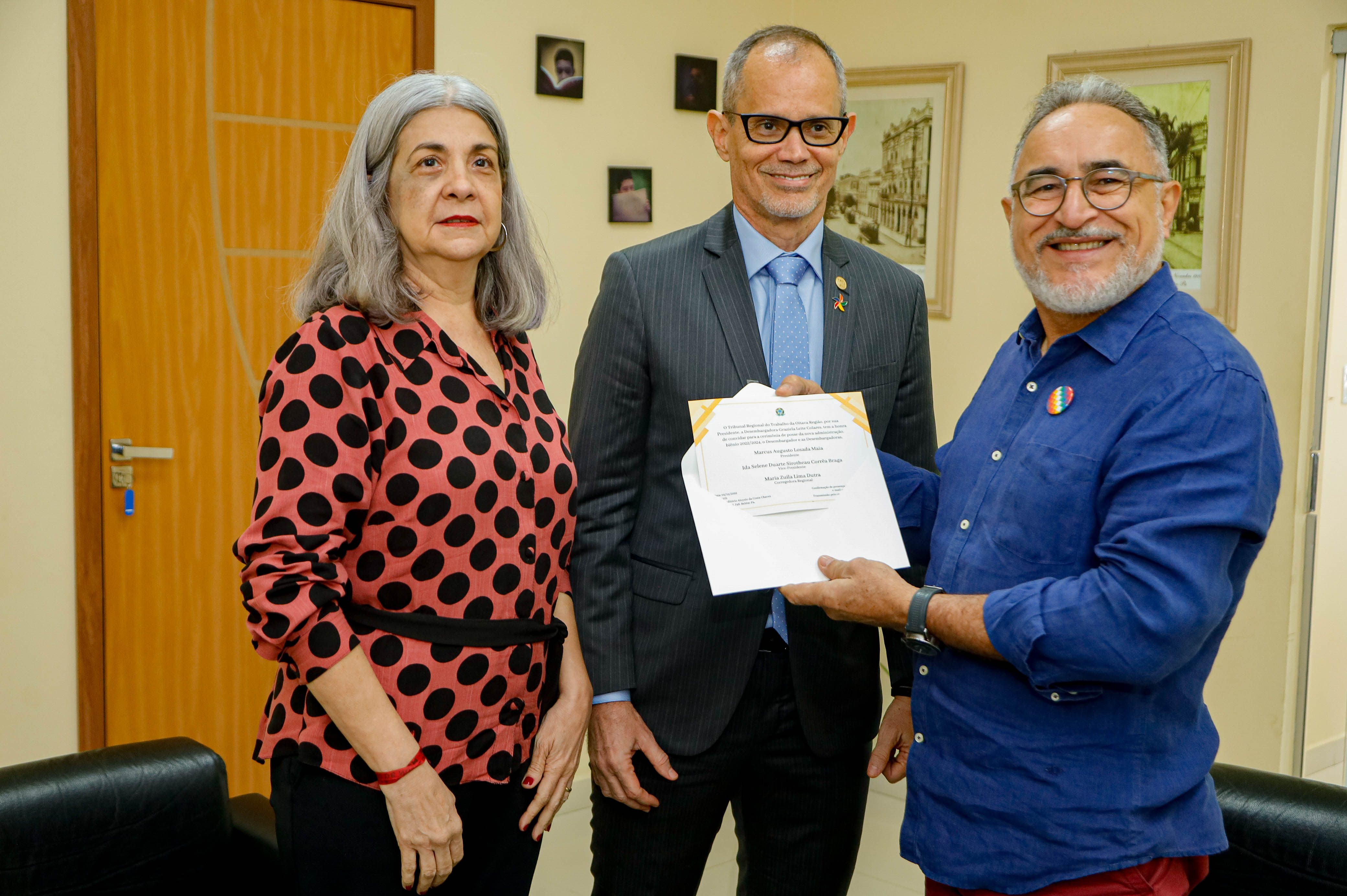 Presidente e vice eleitos para o TRT8 convidam prefeito de Belém para a posse 