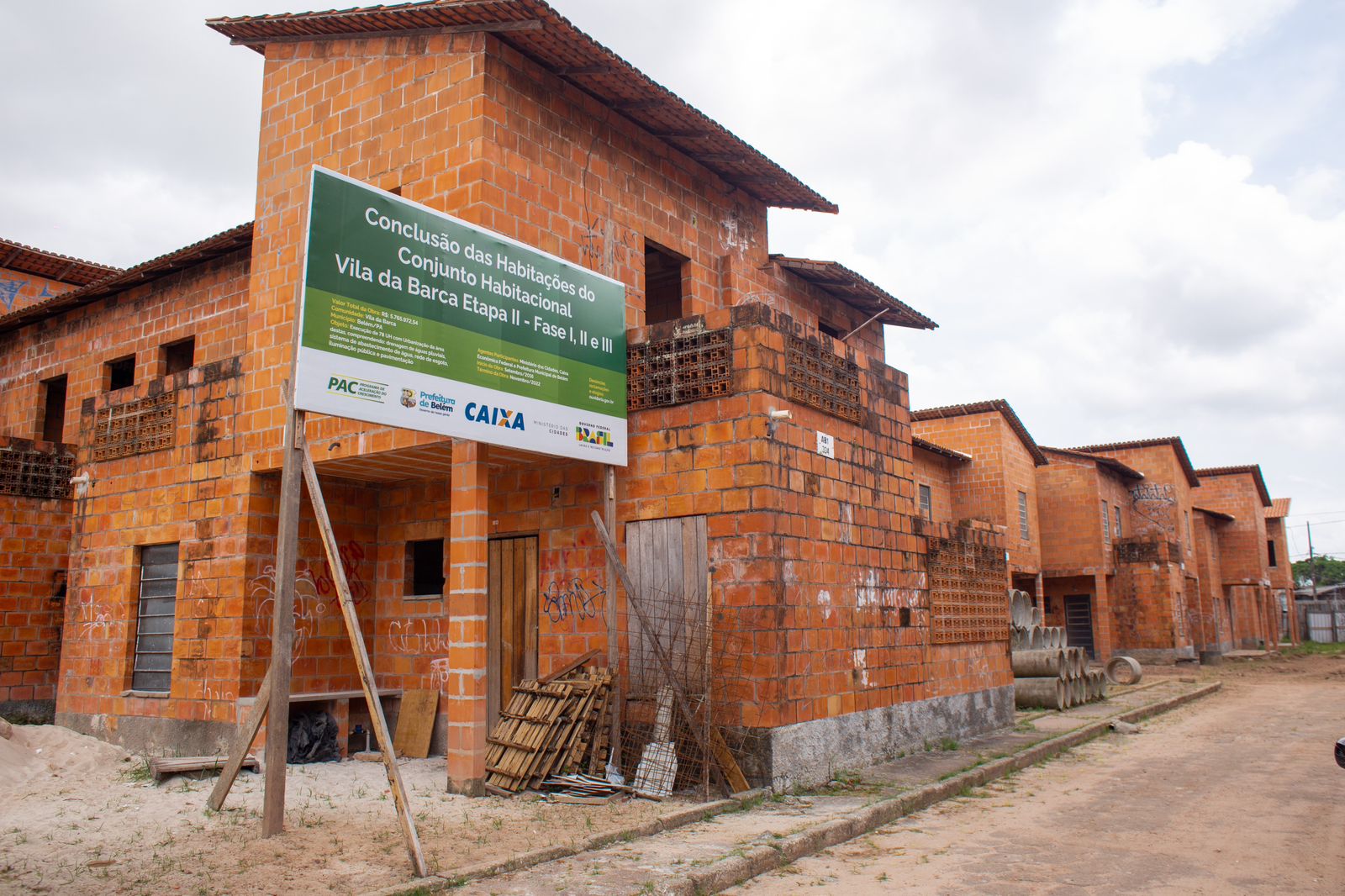 Obras da segunda etapa do conjunto habitacional da Vila da Barca estão em fase final